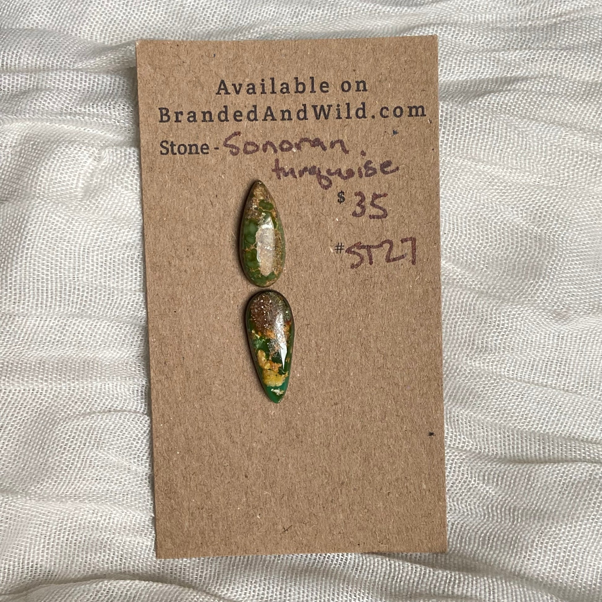 Sonoran Turquoise Cabochon - ST27 04413585-2BFE-4997-B0FD-17A1E72CF48C Brandedandwild.com