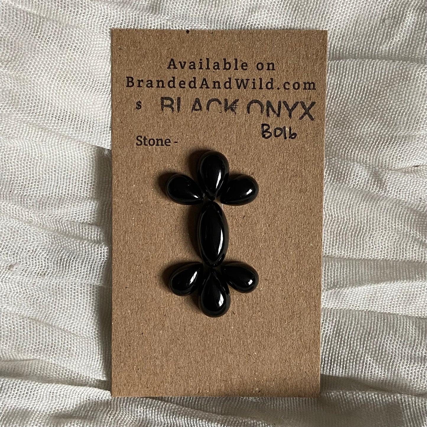 Black Onyx - Cabochon - B016 04592E24-4C8B-49AB-B5D0-5700BAFCACC4 Brandedandwild.com