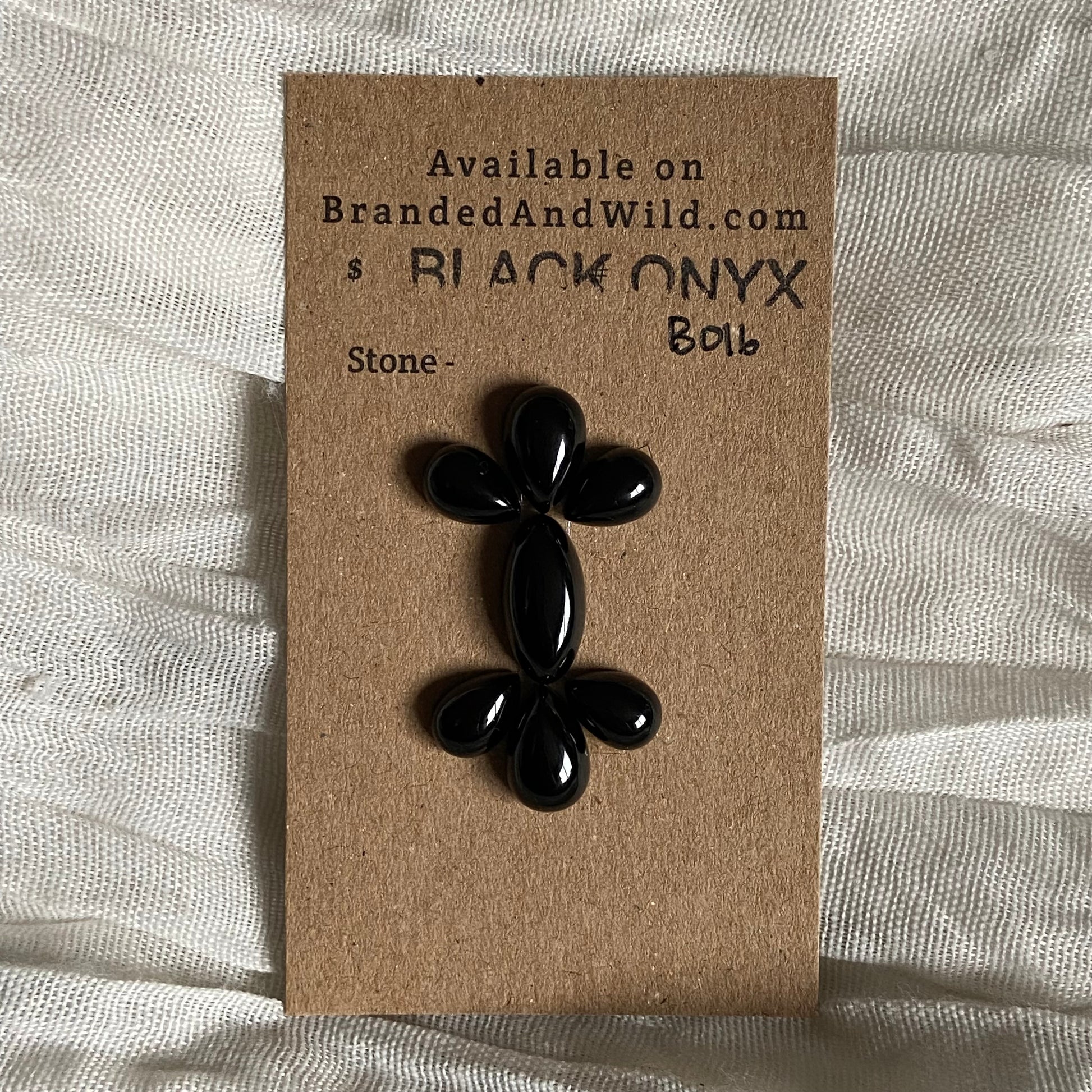 Black Onyx - Cabochon - B016 04592E24-4C8B-49AB-B5D0-5700BAFCACC4 Brandedandwild.com