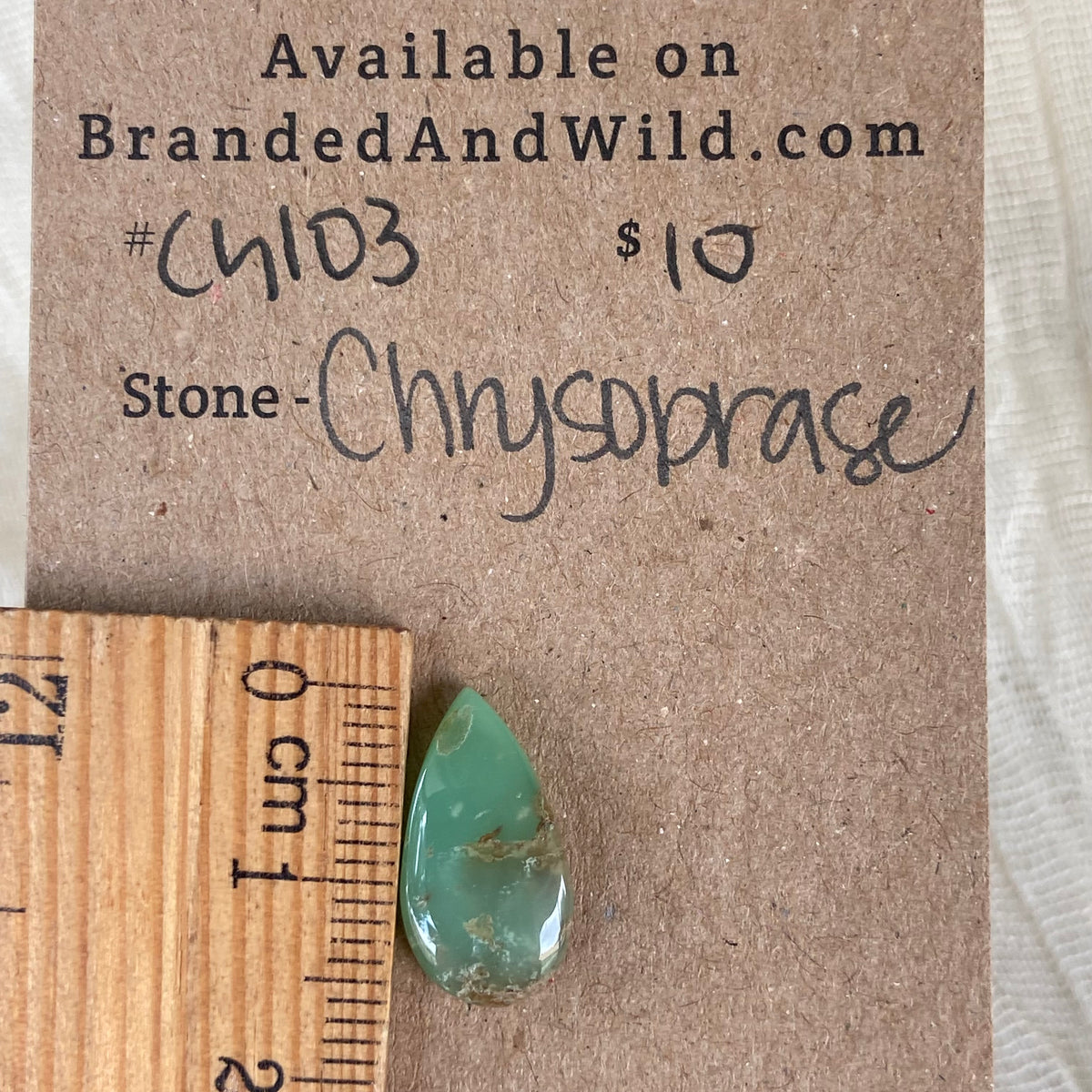 Chrysoprase Cabochon - Ch103 046AAFF6-C877-4D84-A10C-A0754601ACFE Brandedandwild.com