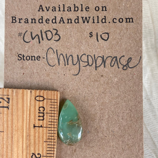 Chrysoprase Cabochon - Ch103 046AAFF6-C877-4D84-A10C-A0754601ACFE Brandedandwild.com