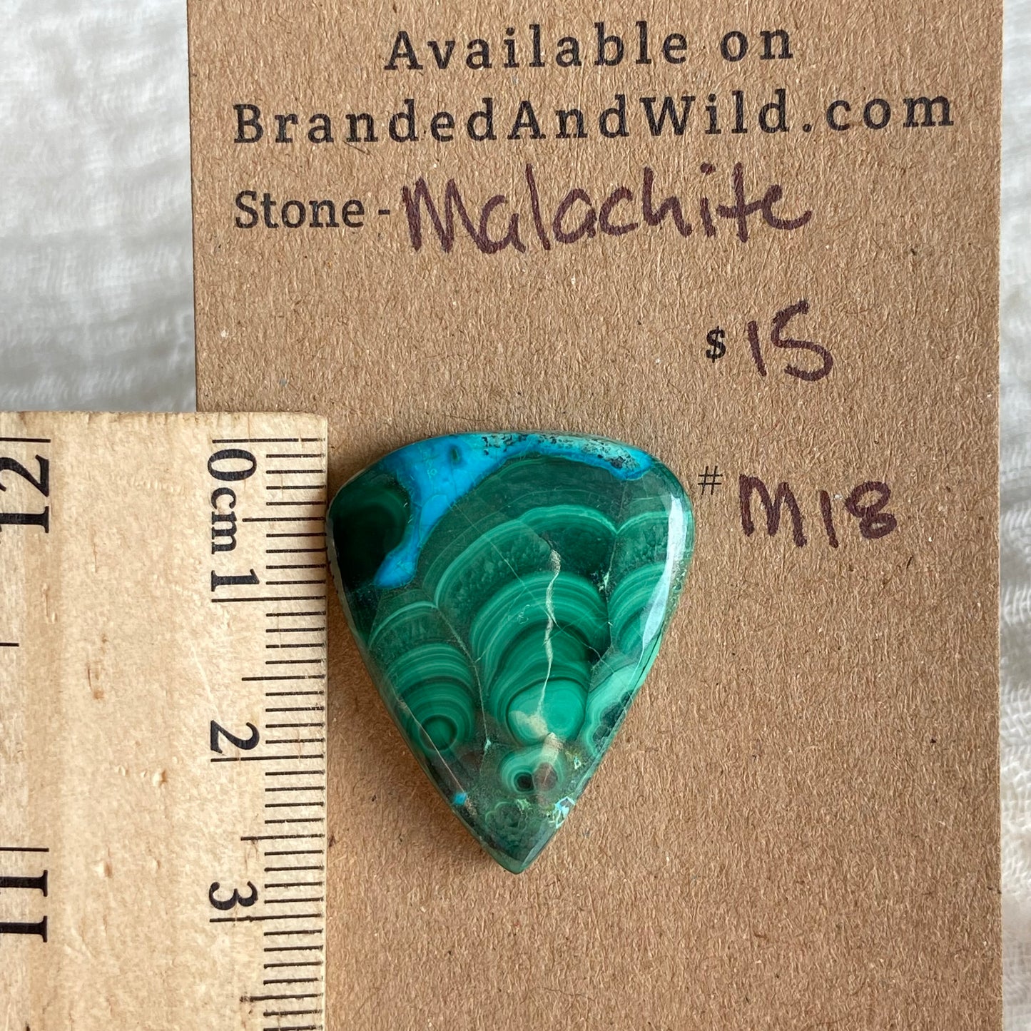 Malachite Cabochon - M18 04723C8F-D0BE-4D19-90DB-EC5F2452B046 Brandedandwild.com