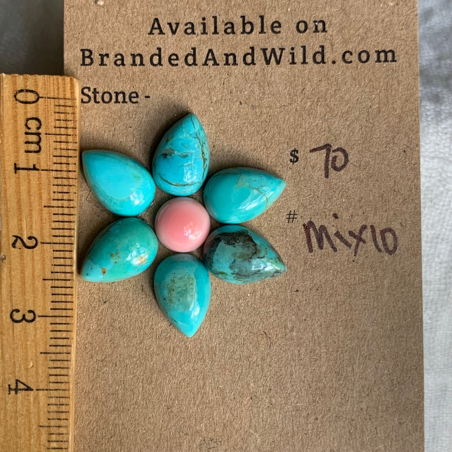 Kingman / Pink Conch Cabochon - Mix10