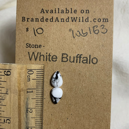 White Buffalo Cabochon - WB153 047DBDE3-5315-4FED-918B-C2D9E803DAE0 Brandedandwild.com