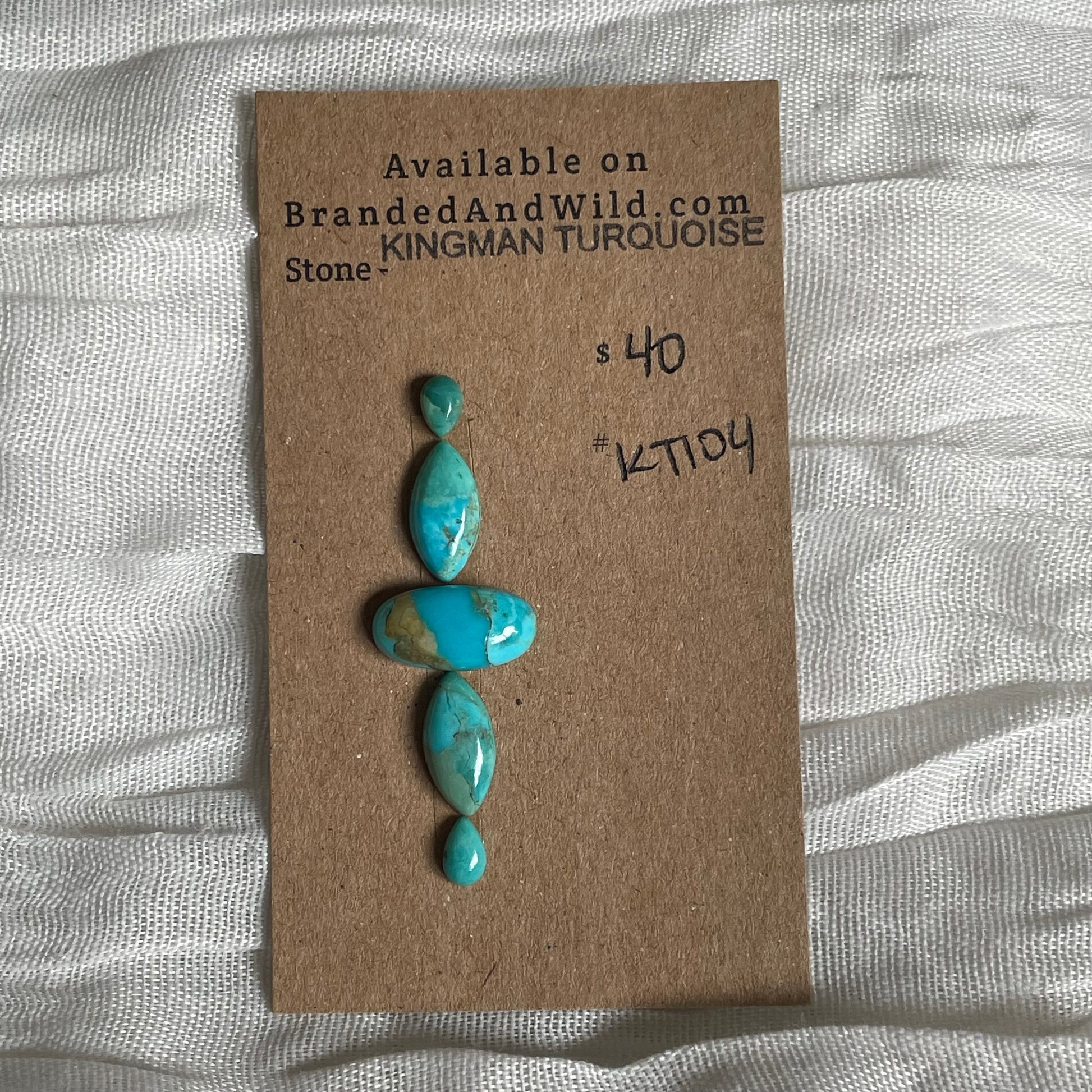 Kingman Turquoise Cabochon - KT104 048165C8-5370-47A4-A775-B38B26DA4ECA Brandedandwild.com