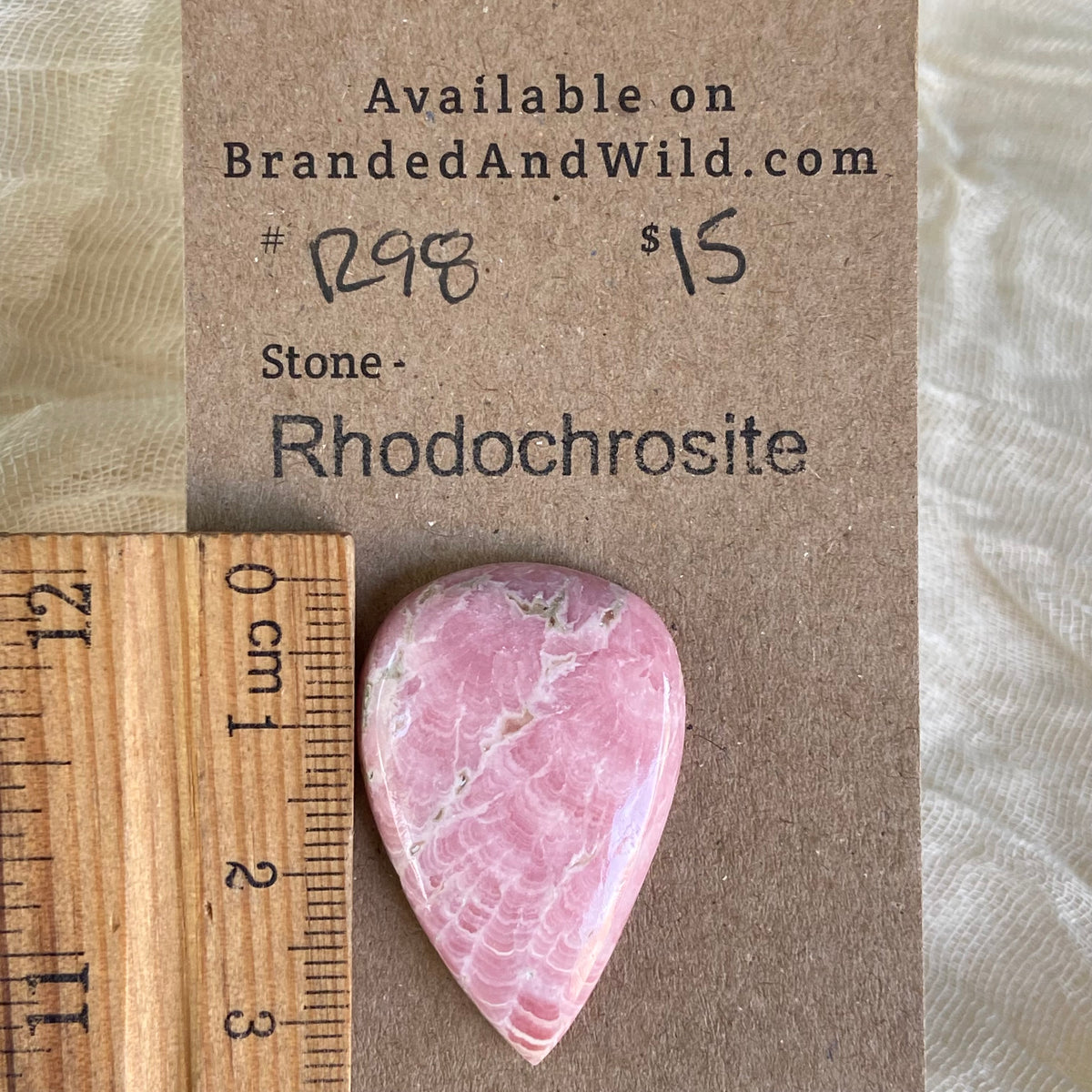 Rhodochrosite Cabochon - R98 048CAC8E-9929-4733-8073-3F3AC9F403AF Brandedandwild.com