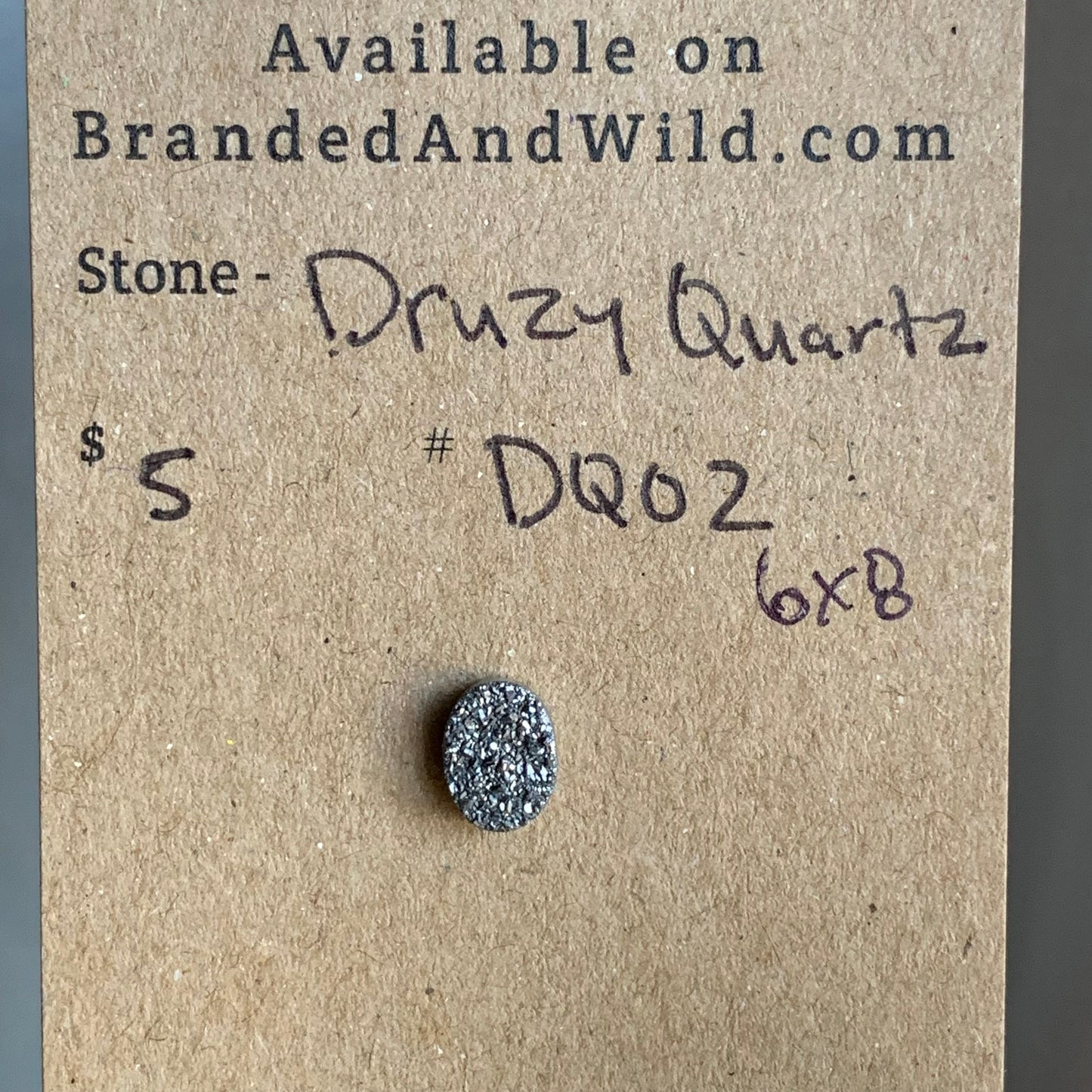 Druzy Quartz Cabochon 6x8 mm - DQ02