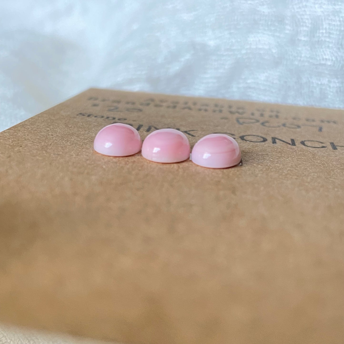 Pink Conch Cabochon - PC07 04A2D505-5983-4259-B75F-2C0AF7CA2865 Brandedandwild.com
