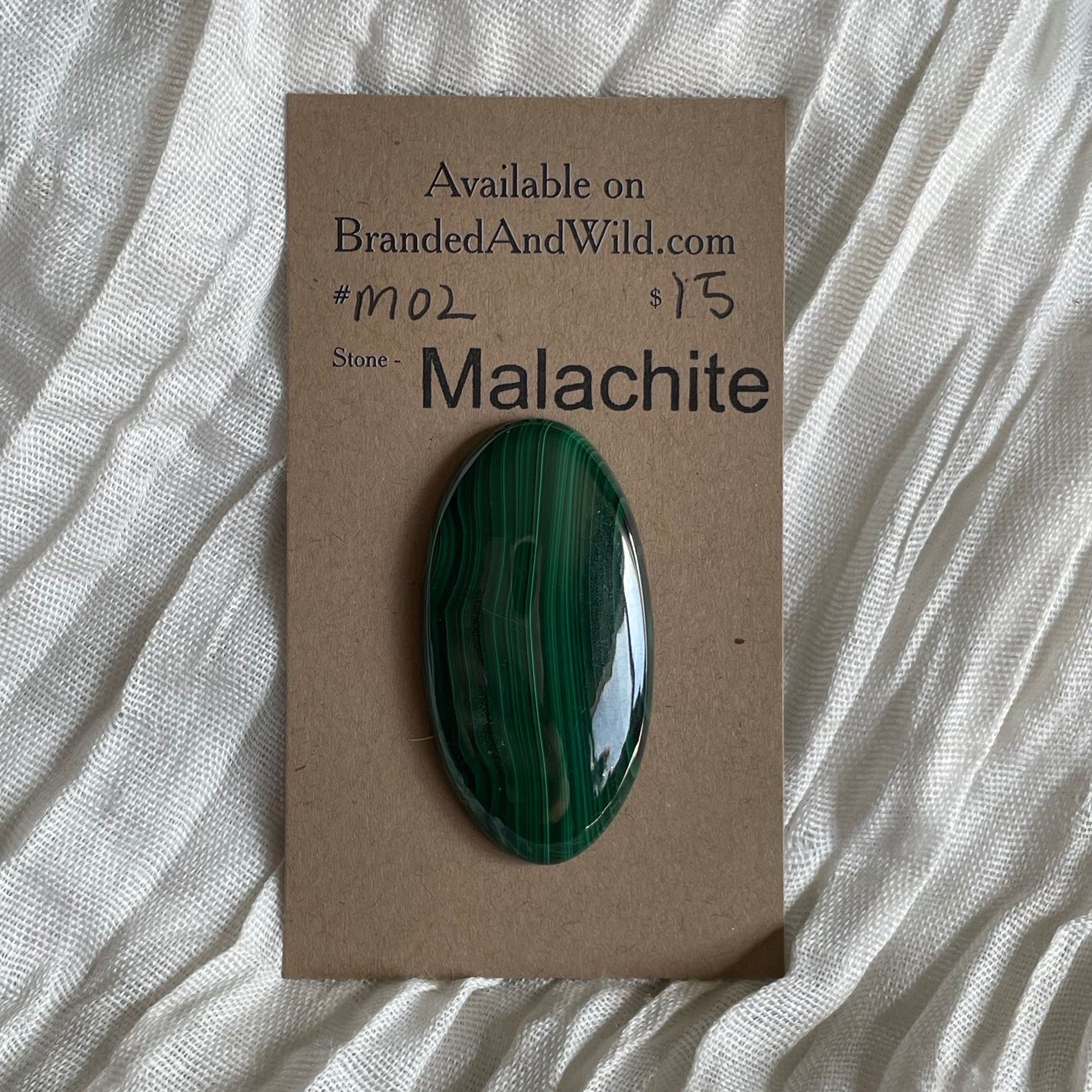 Malachite Cabochon - M02 04B0B52A-C895-42C5-81A1-0D4B7EA9DE80 Brandedandwild.com