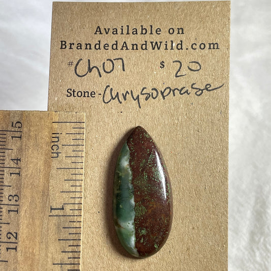 Chrysoprase Cabochon - CH07 04BC6C92-2D66-4A12-A6AB-6440E84E92F1 Brandedandwild.com