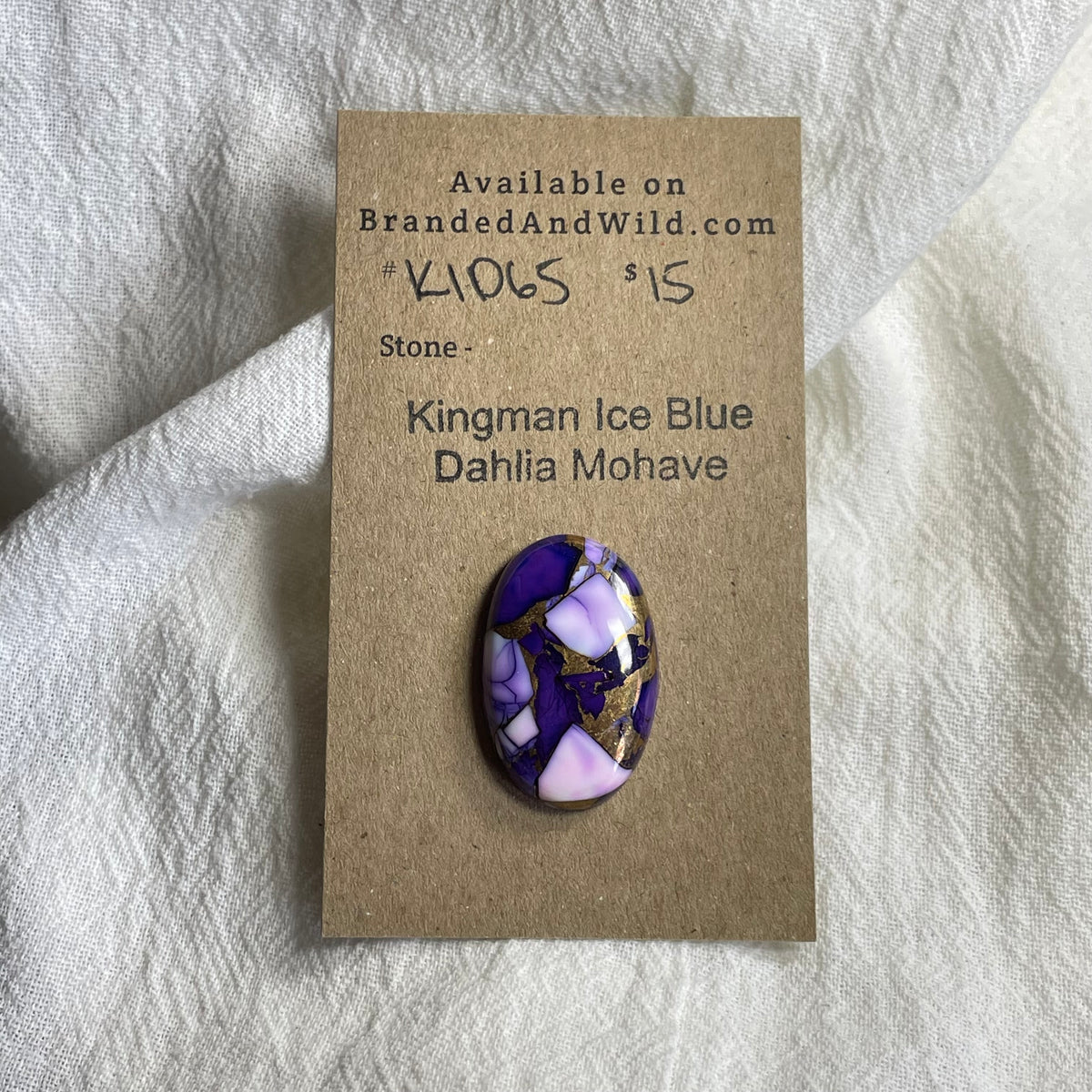 Kingman Ice Blue Dahlia Cabochon - KID65 04BDF0A0-0F08-4274-8495-F4AA17772E52 Brandedandwild.com