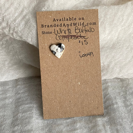 White Buffalo Cabochon - WB49