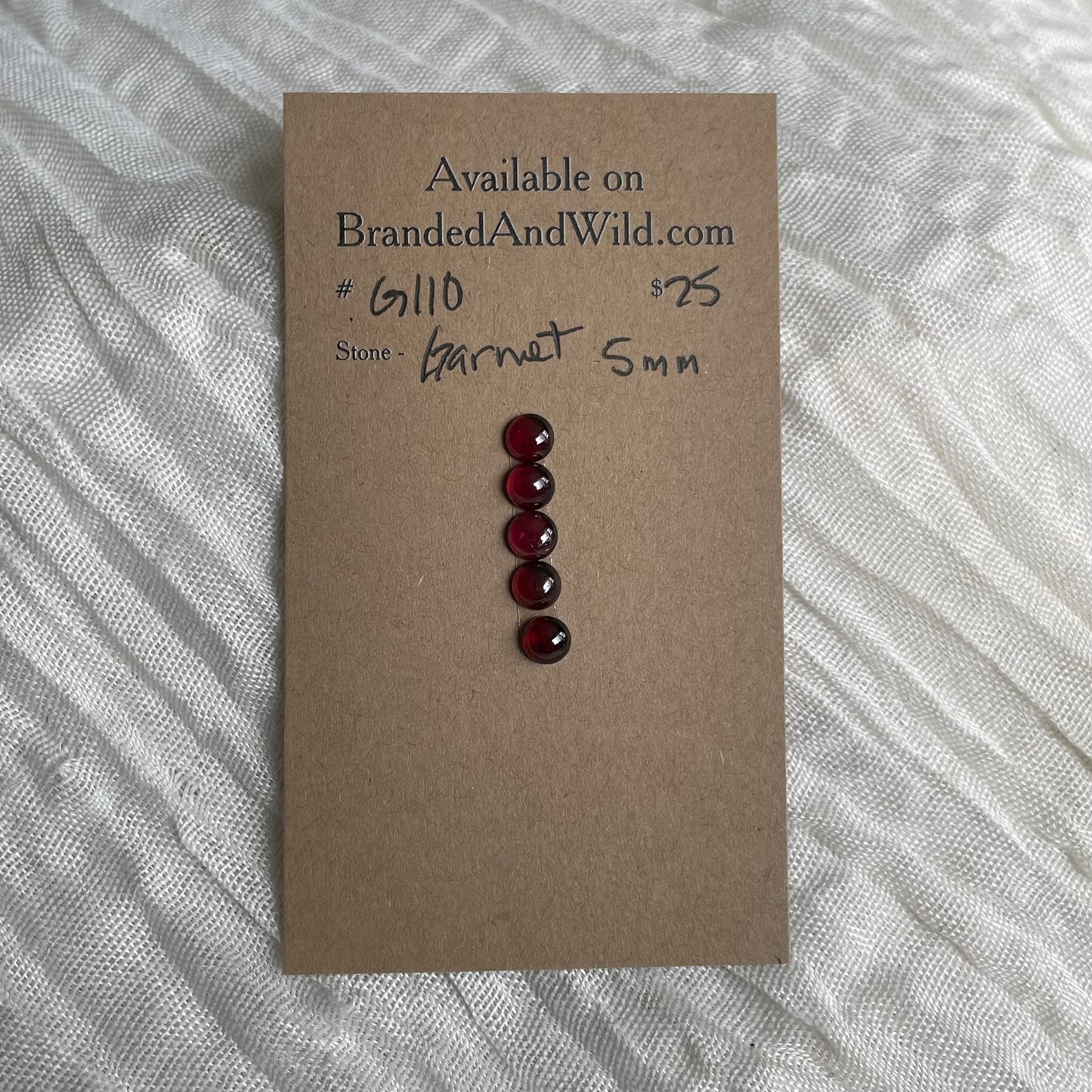 Garnet Cabochon - G110 04D586CF-A059-43CA-A764-CF8E3C00F8DD Brandedandwild.com