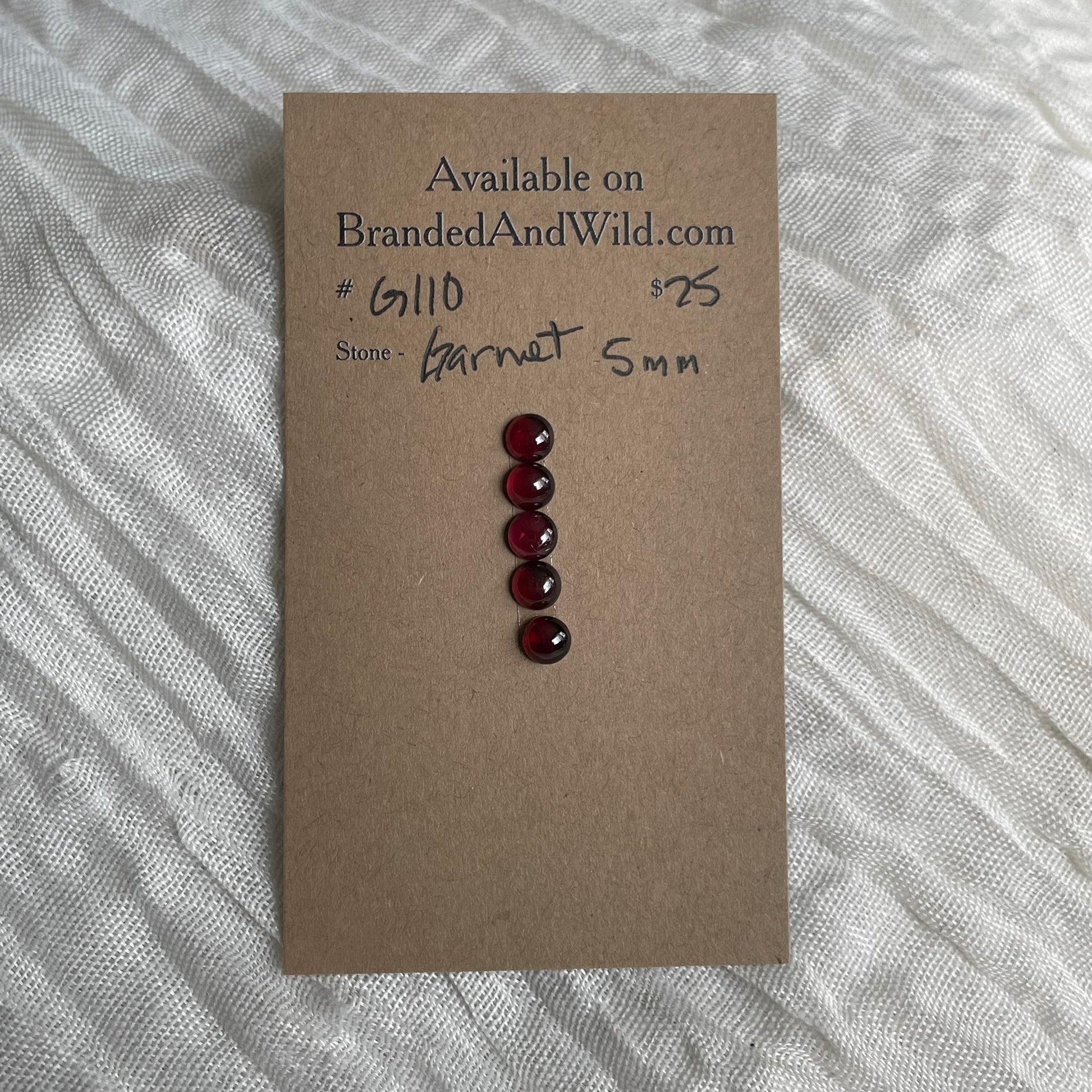 Garnet Cabochon - G110 04D586CF-A059-43CA-A764-CF8E3C00F8DD Brandedandwild.com