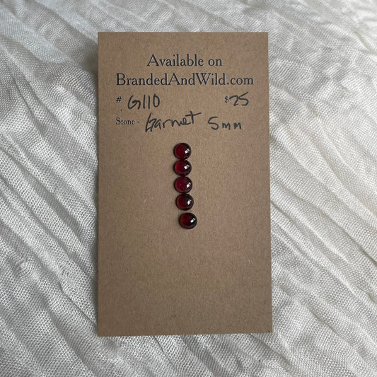 Garnet Cabochon - G110 04D586CF-A059-43CA-A764-CF8E3C00F8DD Brandedandwild.com