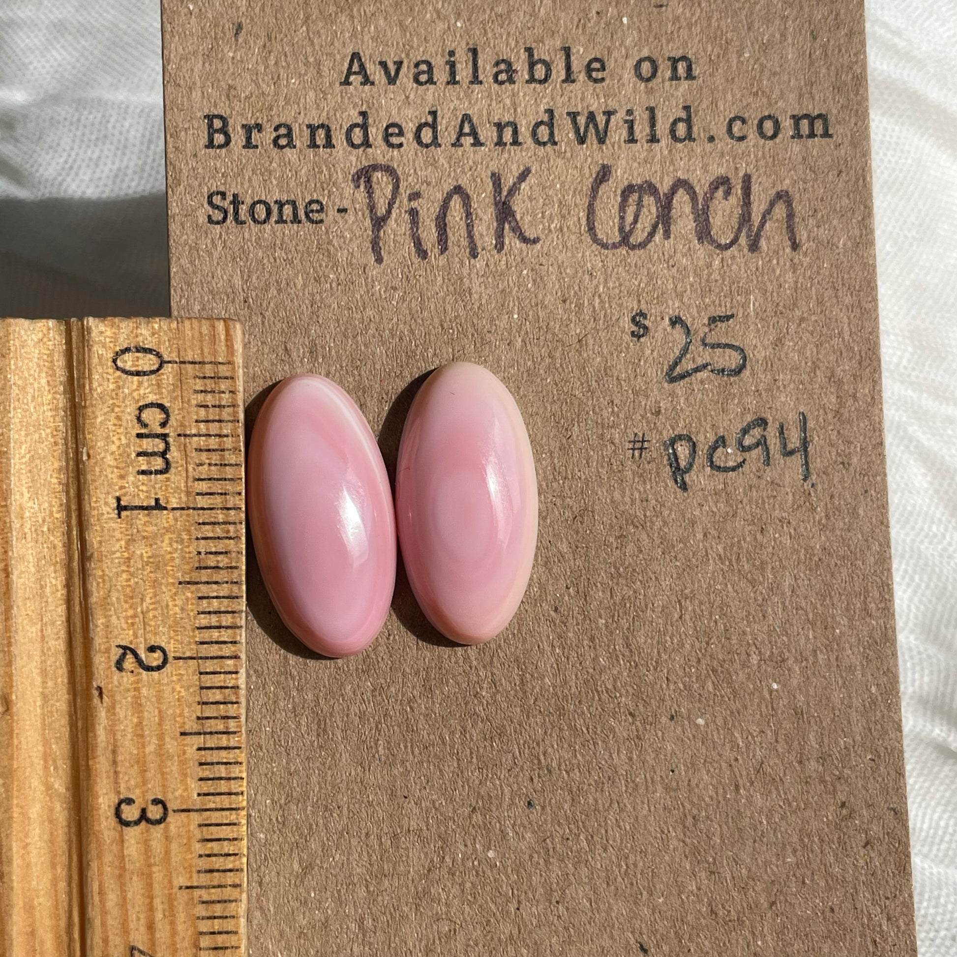 Pink Conch Cabochon - PC94 04DBF05C-E177-41B3-9932-33C782F2A6DF Brandedandwild.com