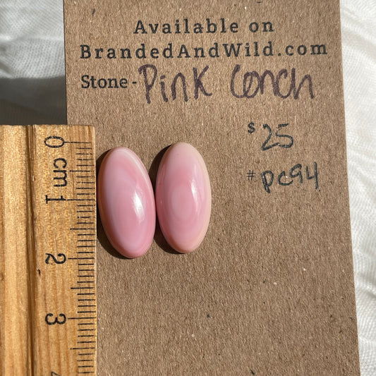 Pink Conch Cabochon - PC94 04DBF05C-E177-41B3-9932-33C782F2A6DF Brandedandwild.com