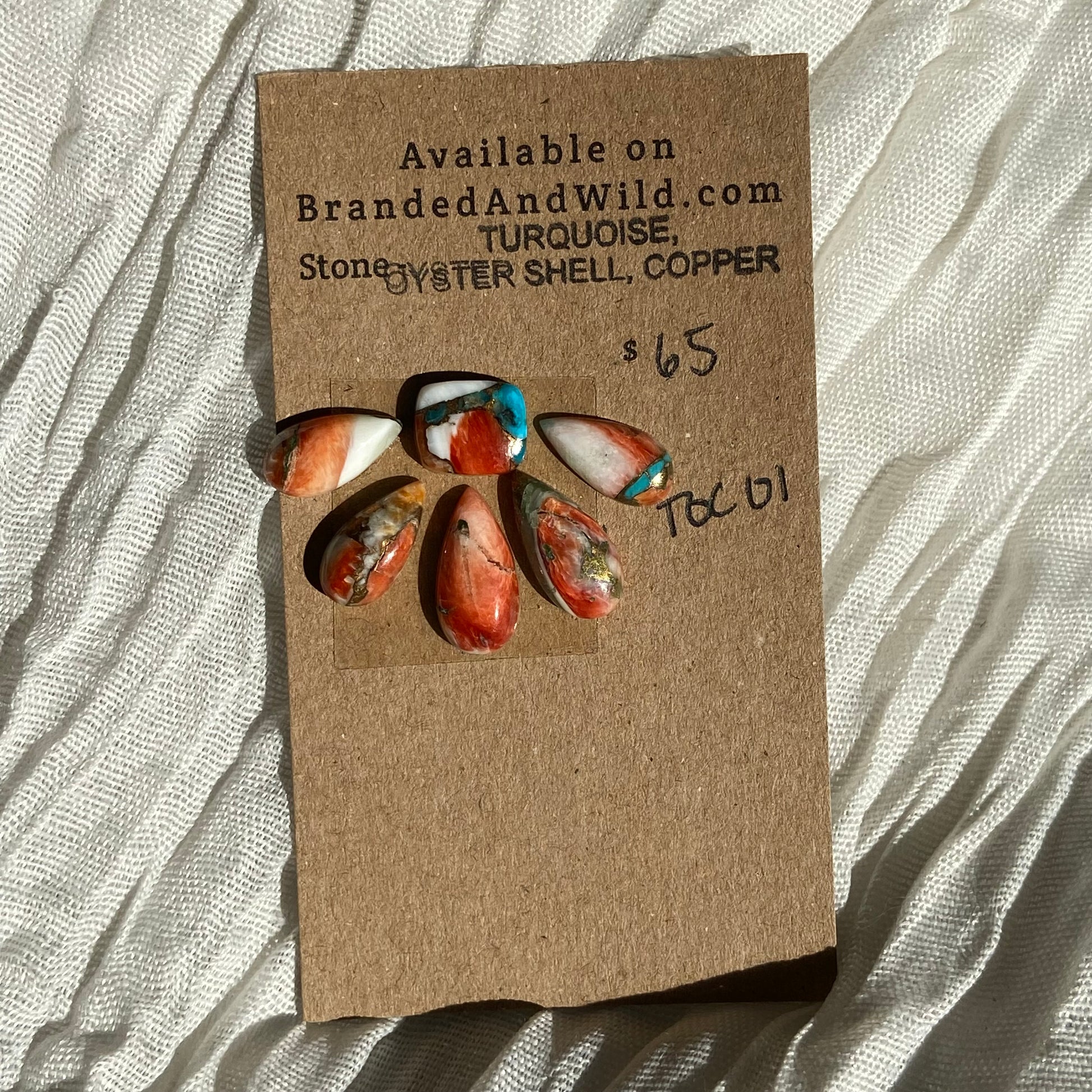 Turquoise, Oystershell, Copper Cabochon - TOC01 051E797A-5BE7-45F0-8D9B-CFFF4F603DEA Brandedandwild.com