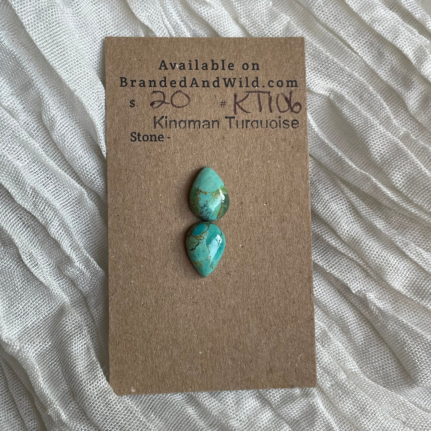 Kingman Turquoise Cabochon - KT106 05262420-6A54-47CF-BD10-003D9FD4D549 Brandedandwild.com