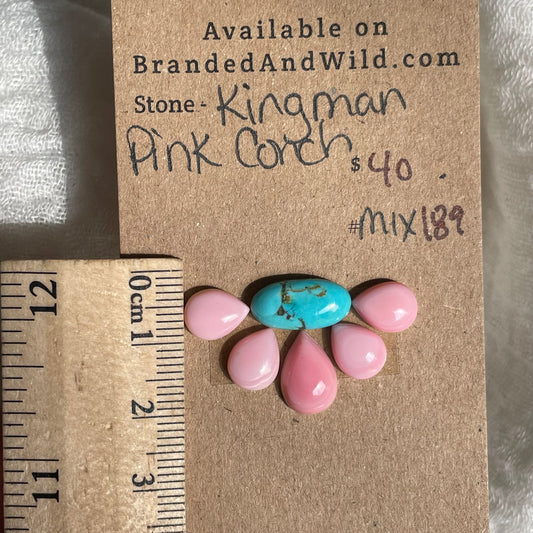 Kingman / Pink Conch Cabochon - Mix189 052A1443-35C6-48CB-A391-ED4C7789D91F Brandedandwild.com