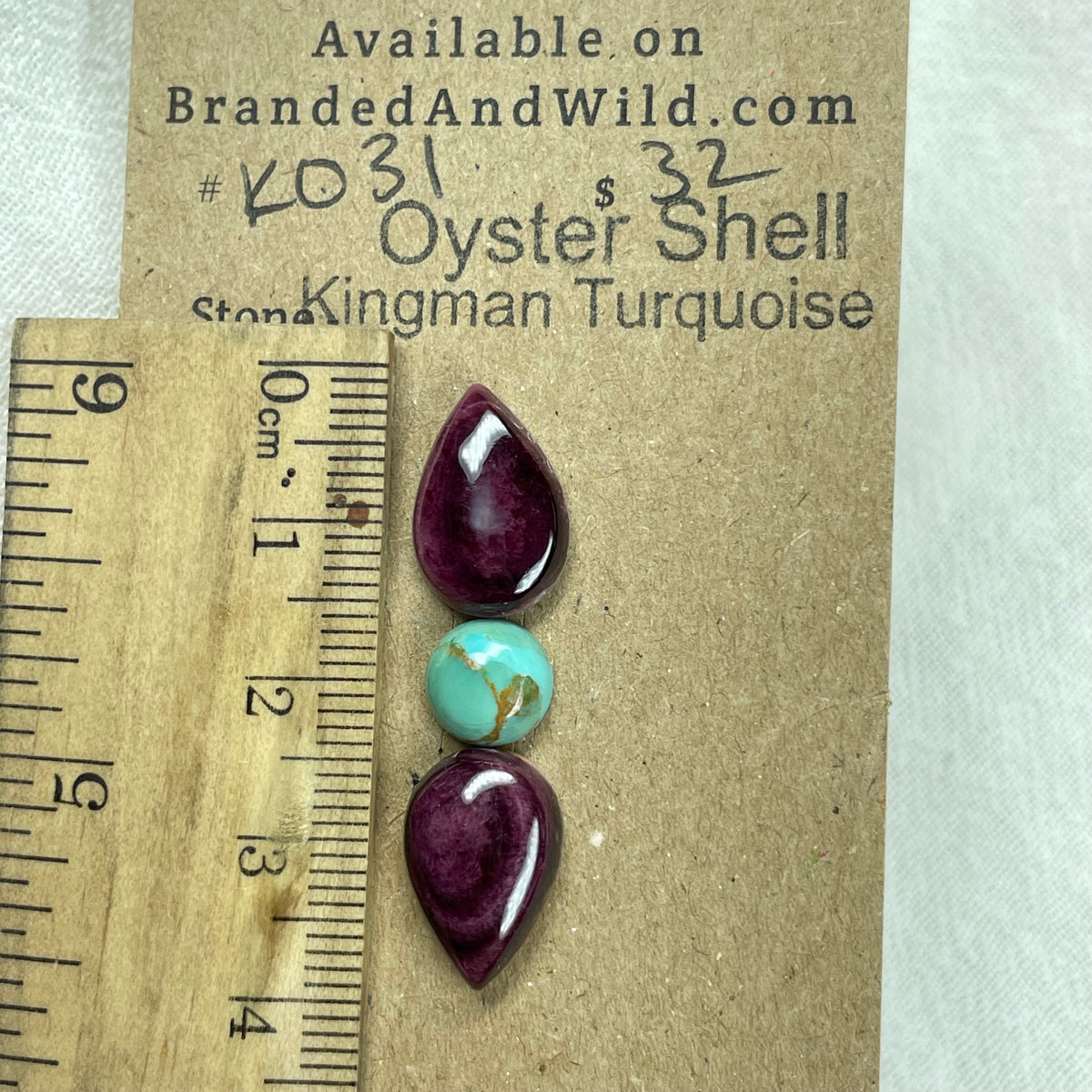 Oystershell - Kingman Turquoise Cabochon - K031 05612E07-1286-4EC5-AA61-FFDB52E7F4DD Brandedandwild.com