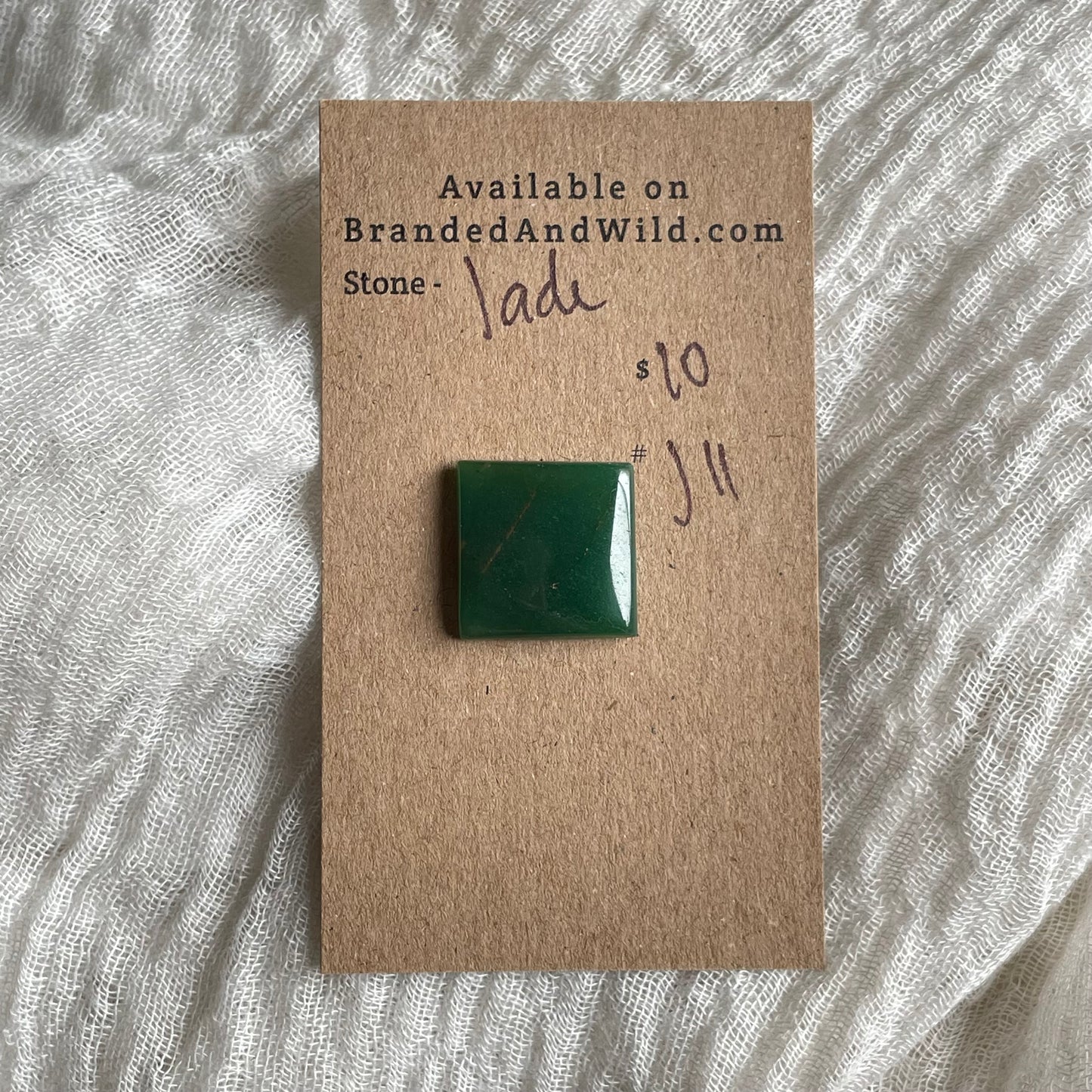 Jade Cabochon - J11 056E9B0C-3FB2-45A6-A349-CDDA31109D05 Brandedandwild.com