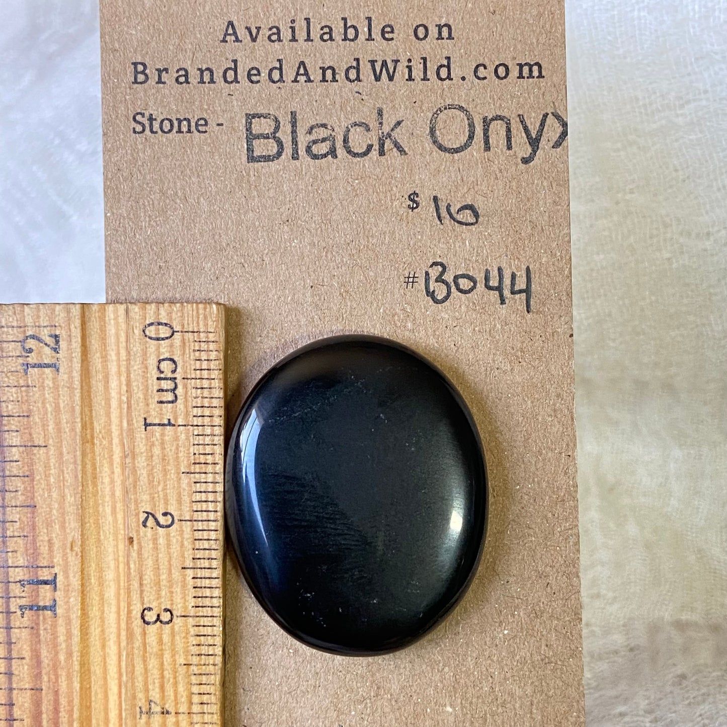 Black Onyx Cabochon - B044 058ED68A-6070-47AB-8EA2-37DC9FAC1141 Brandedandwild.com