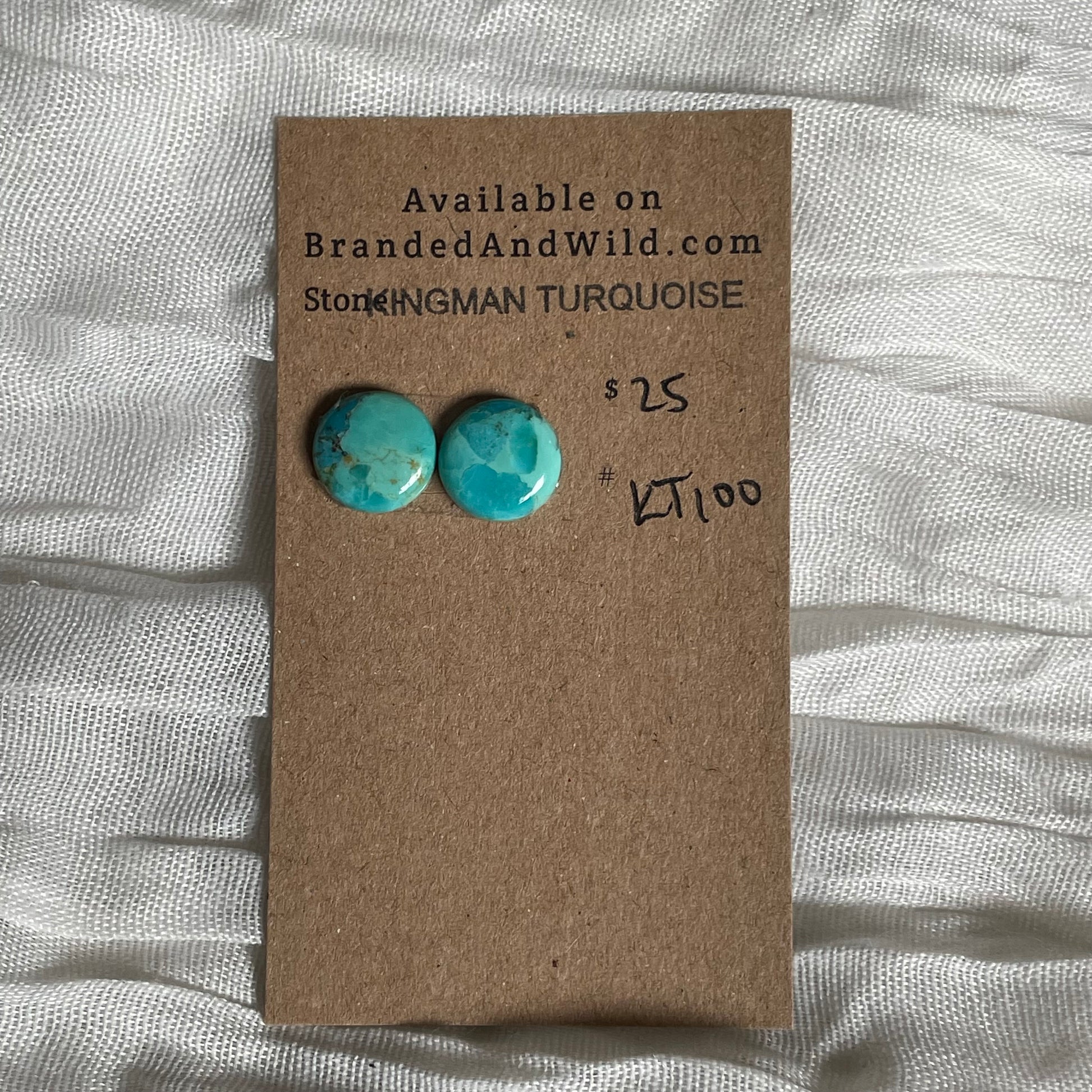 Kingman Turquoise Cabochon - KT100 058FAEFE-EAB6-4040-B468-57924B0DAA9E Brandedandwild.com