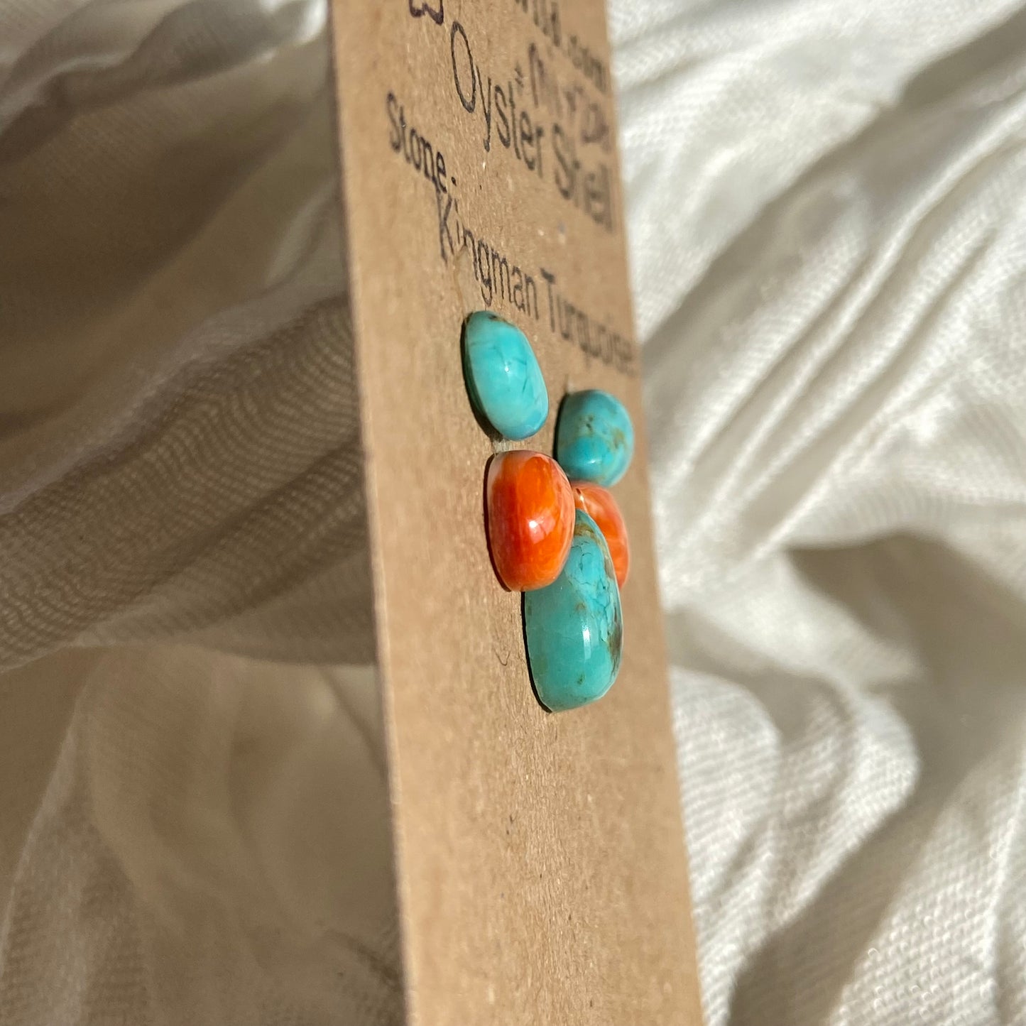 Oystershell / Kingman Turquoise Cabochon - MIX206 059E8703-7997-4AC4-A35F-B01B0AC87F2F Brandedandwild.com