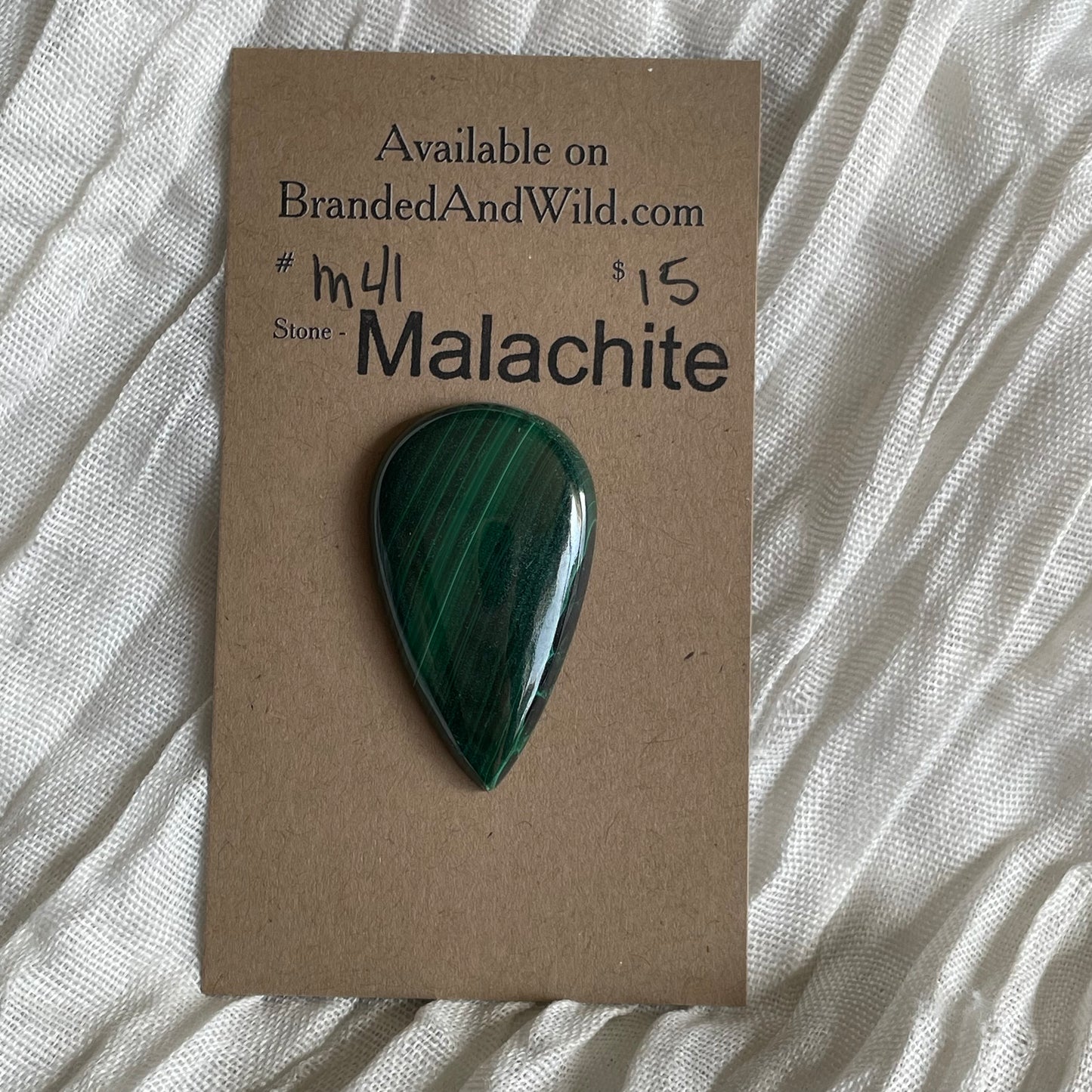Malachite Cabochon - M41 05C034A1-EAC4-4DD3-9832-BC402F0DC6B1 Brandedandwild.com