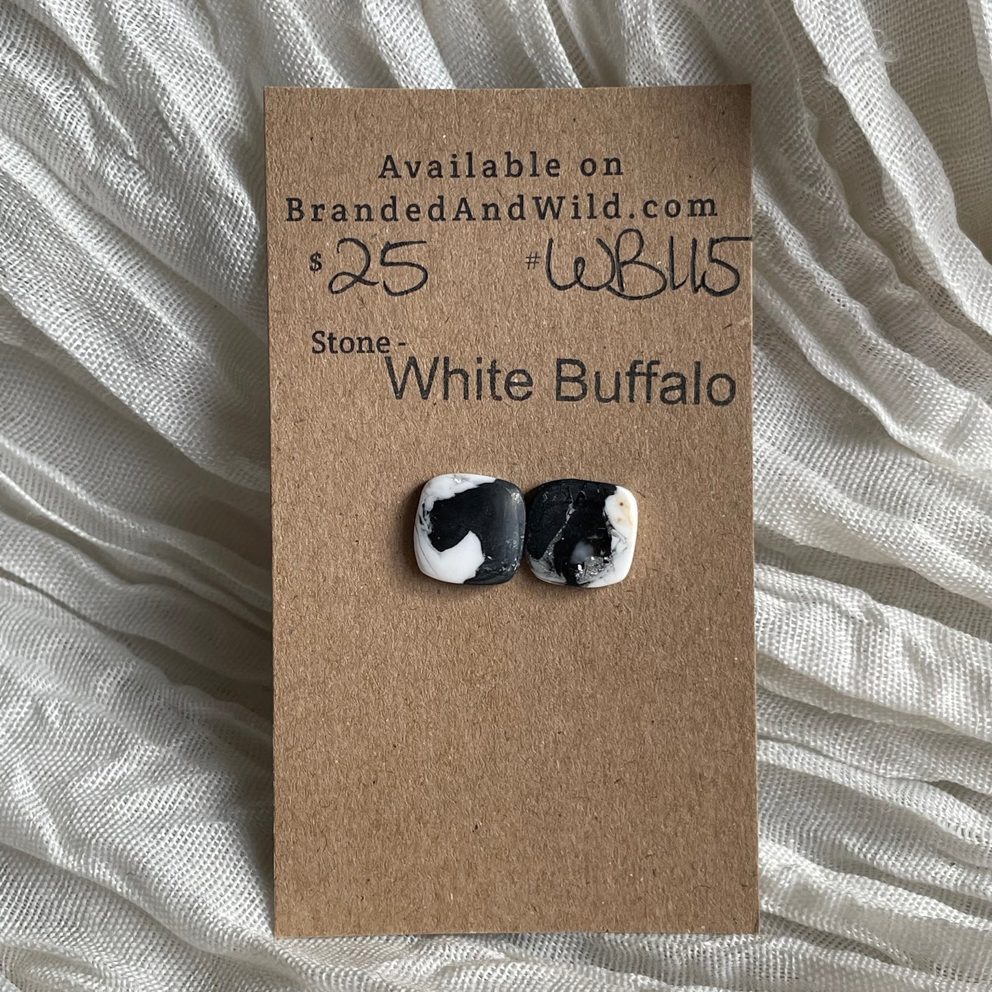 White Buffalo Cabochon - WB115 05D4F03B-BA7B-48F4-BC9B-2D52C50CF760 Brandedandwild.com