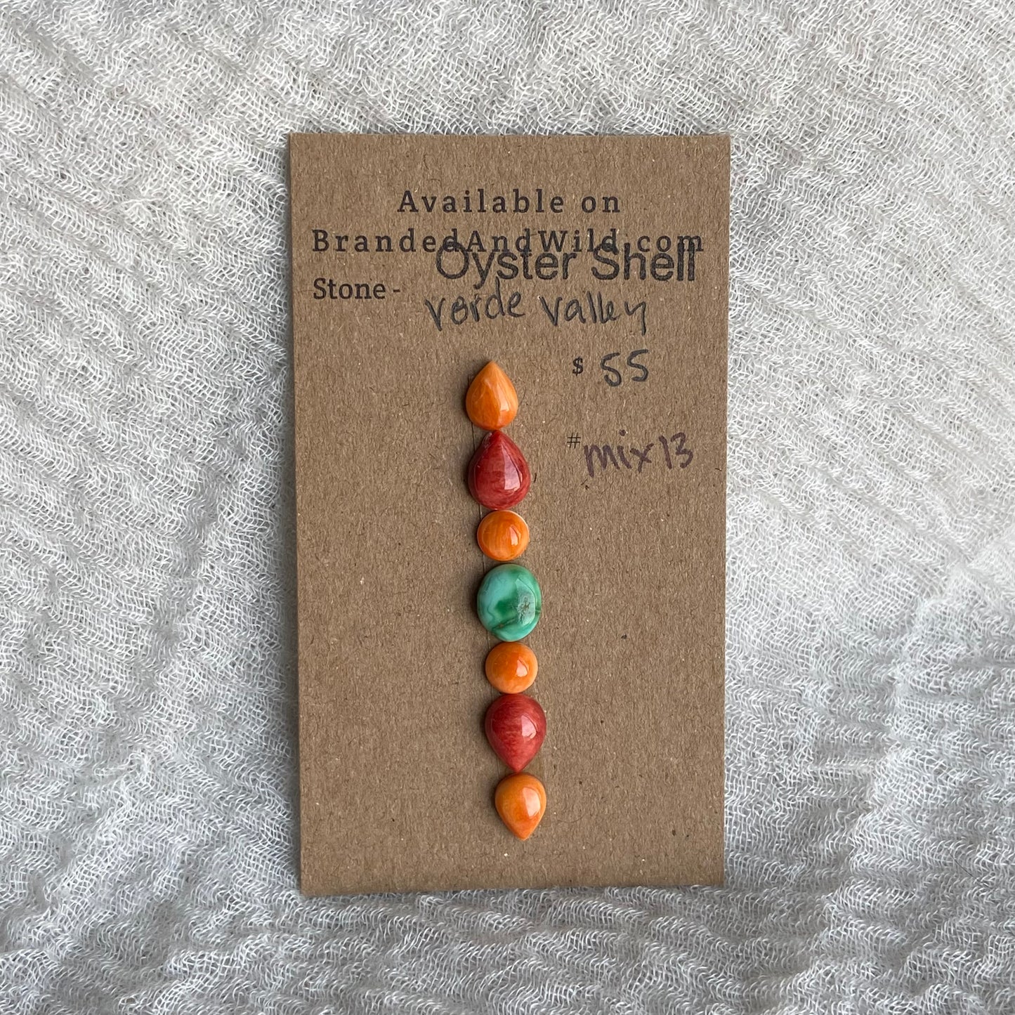 Verde Valley / Oyster Shell Cabochon - Mix13