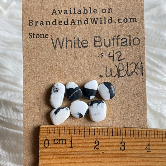White Buffalo Cabochon - WB124 05E56512-C3F7-49DB-88C1-8CF0037A5244 Brandedandwild.com