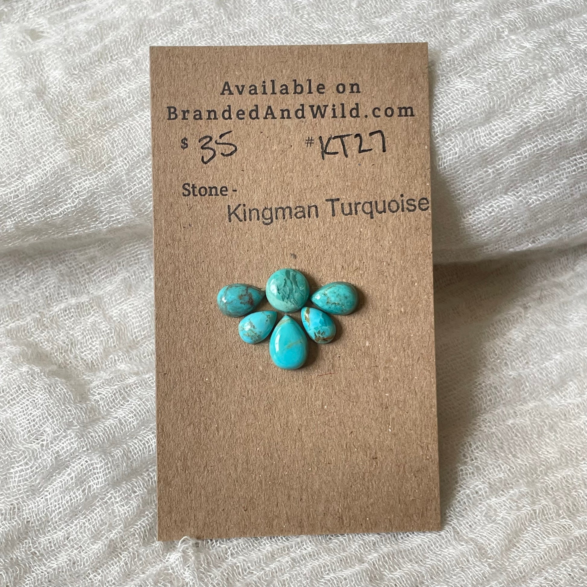 Kingman Turquoise Cabochon - KT27 060D3D6A-DF6C-40EF-8C1D-113515C700D5 Brandedandwild.com