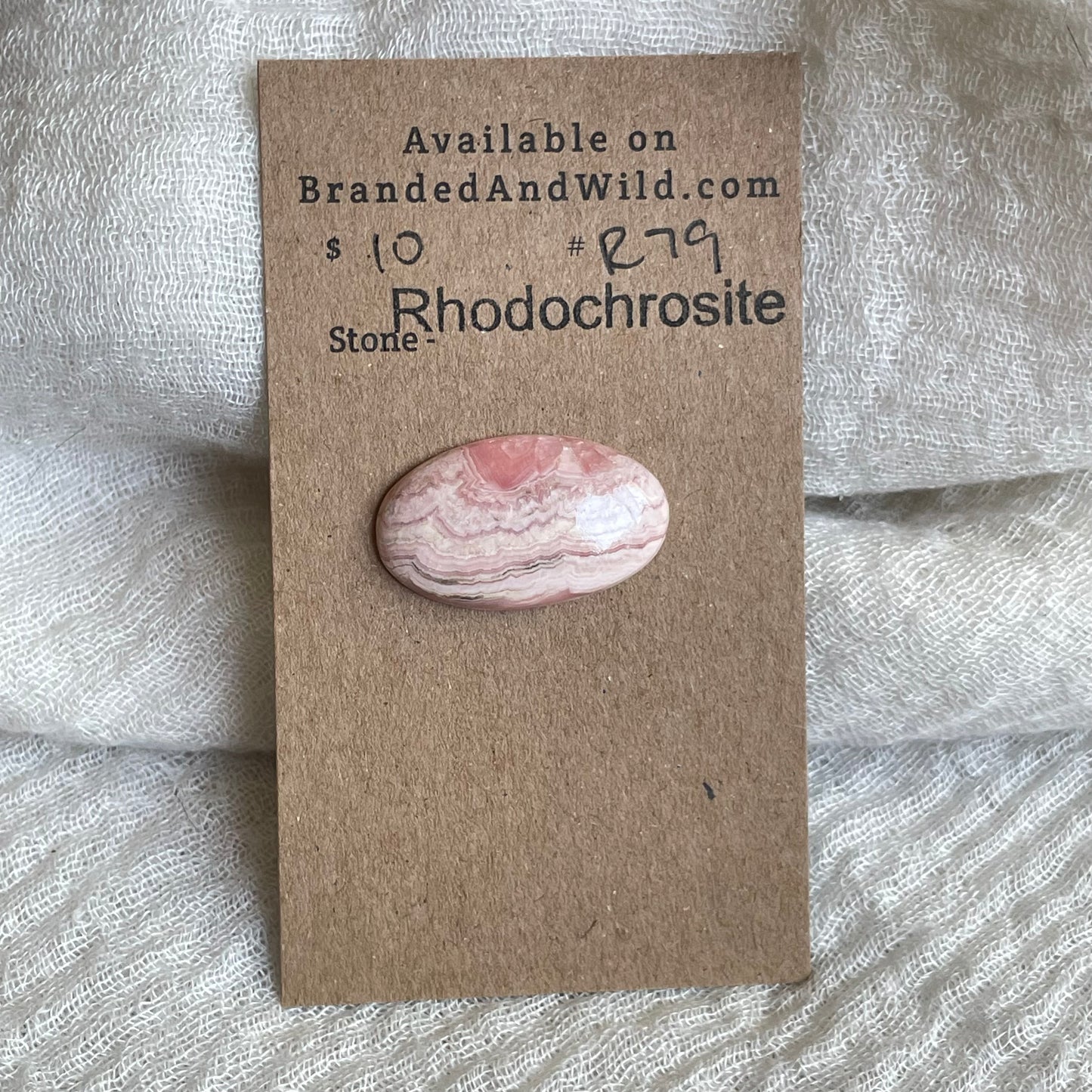 Rhodochrosite Cabochon - R79 0615840D-D220-48E3-A7ED-DE662EC195EE Brandedandwild.com