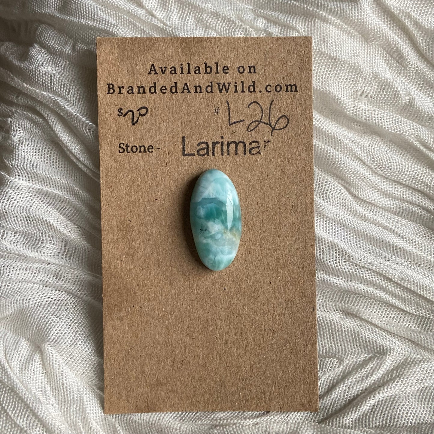 Larimar Cabochon - L26 06205BC3-3558-409C-BF12-0B5F9F3C27F5 Brandedandwild.com