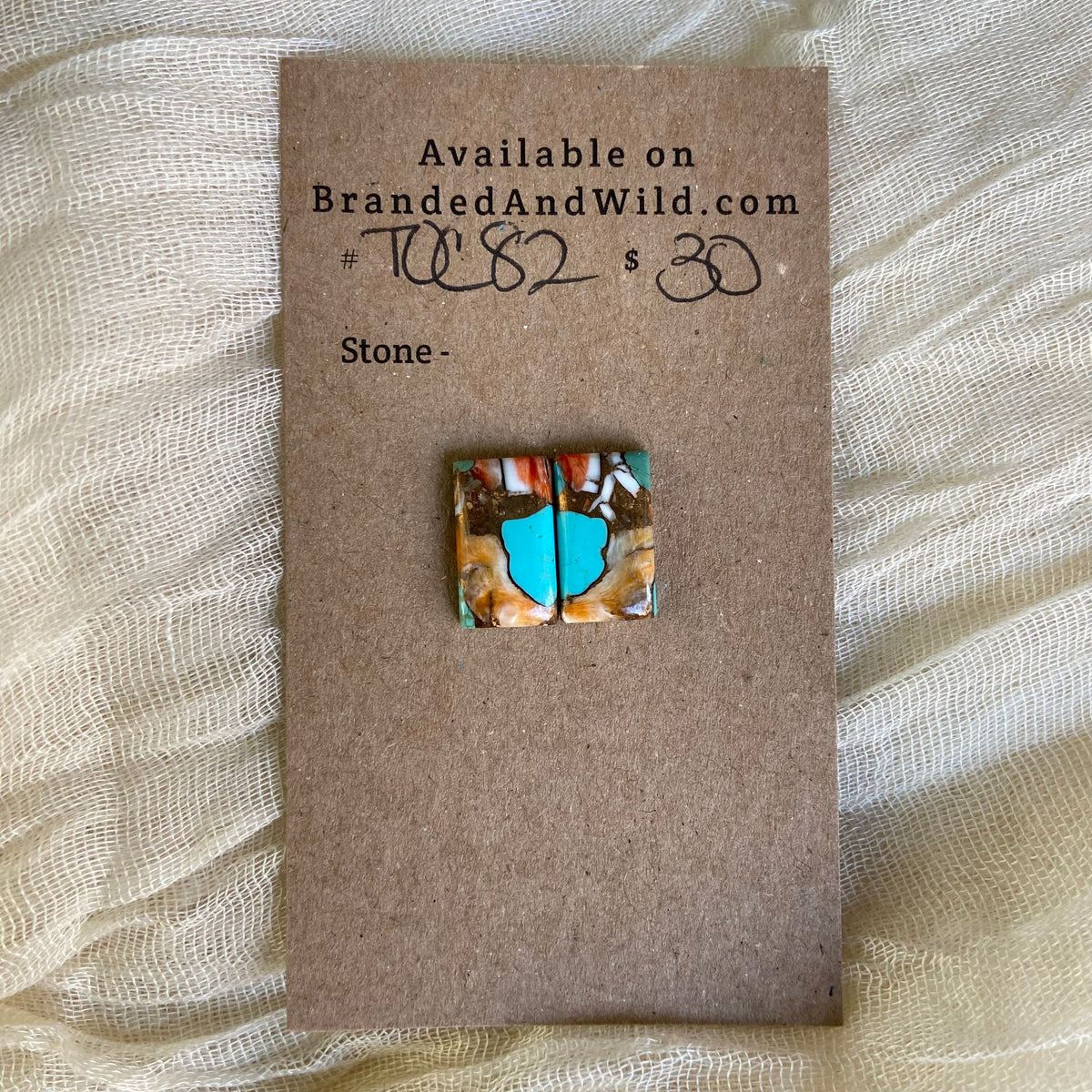 Turquoise, Oyster Shell, Copper Cabochon - TOC82 06270214-8ABC-4655-B0EA-1DEDA436F2DD Brandedandwild.com