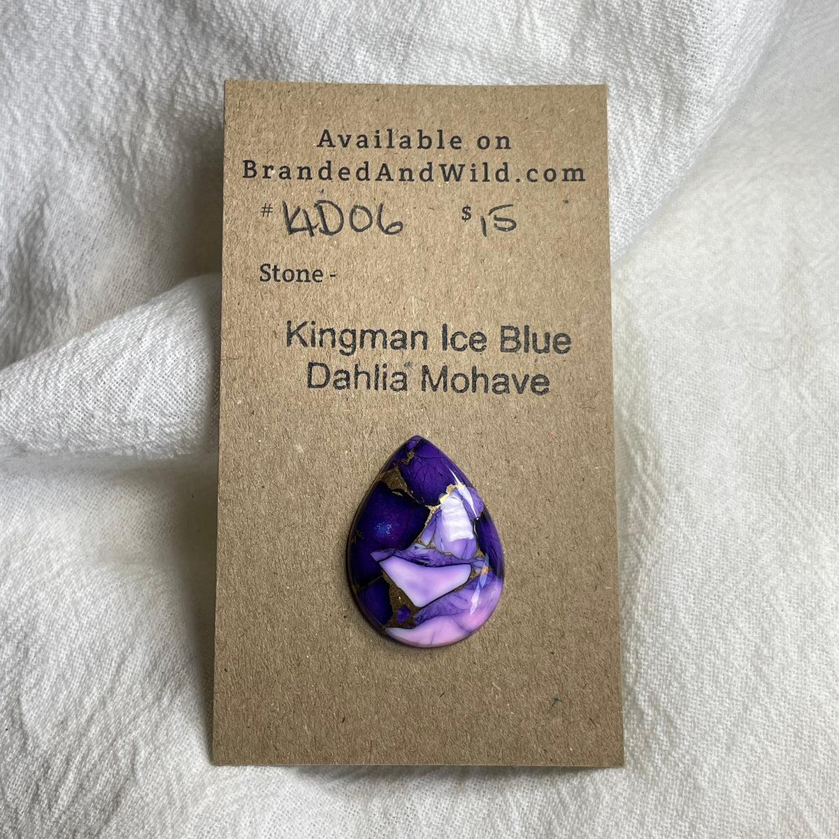 Kingman Ice Blue Dahlia Cabochon - KID06 063B8926-2968-4D3C-9380-058086950981 Brandedandwild.com