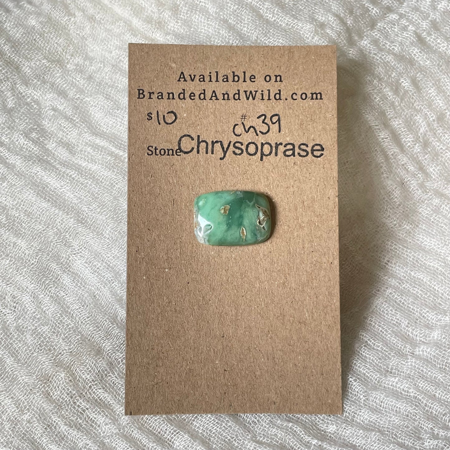Chrysoprase Cabochon - Ch39 0680A9A8-6607-4080-A028-60B96D397F78 Brandedandwild.com