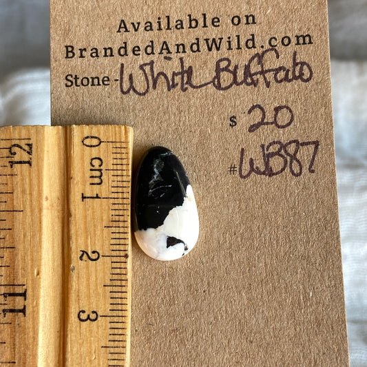 White Buffalo Cabochon - WB87