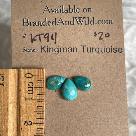 Kingman Turquoise Cabochon - KT94 069BE4FA-AB26-40B3-AC5B-73E7AD3E762C Brandedandwild.com