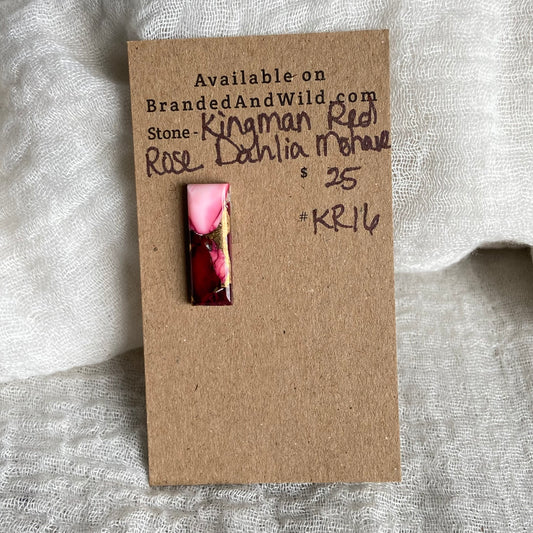 Kingman Red Dahlia Rose Mohave Cabochon - KR16