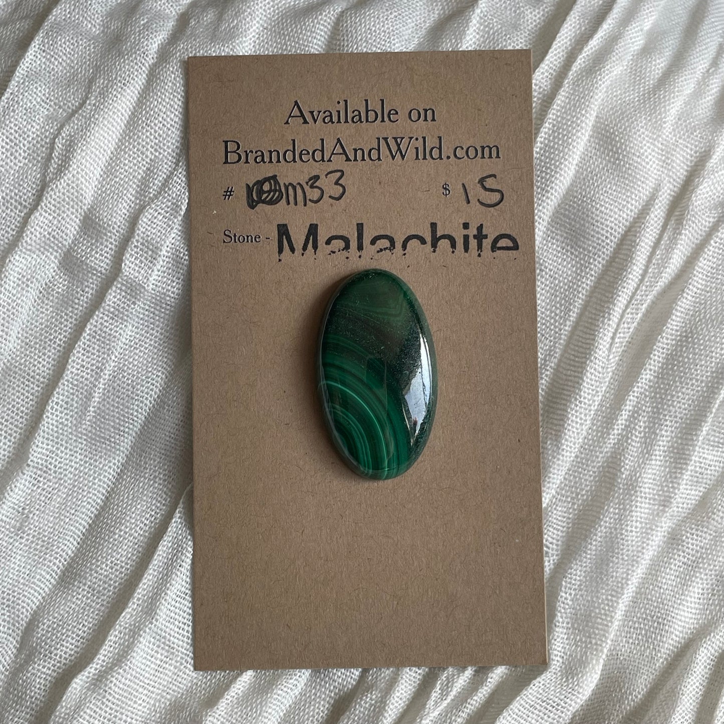 Malachite Cabochon - M33 06B04997-E781-4753-9FC3-215727643DA1 Brandedandwild.com