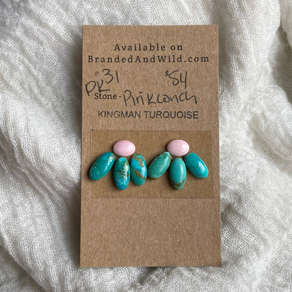 Pink Conch / Kingman Cabochon - PK31 06D39043-7E16-4B96-8377-10AEAD655F10 Brandedandwild.com