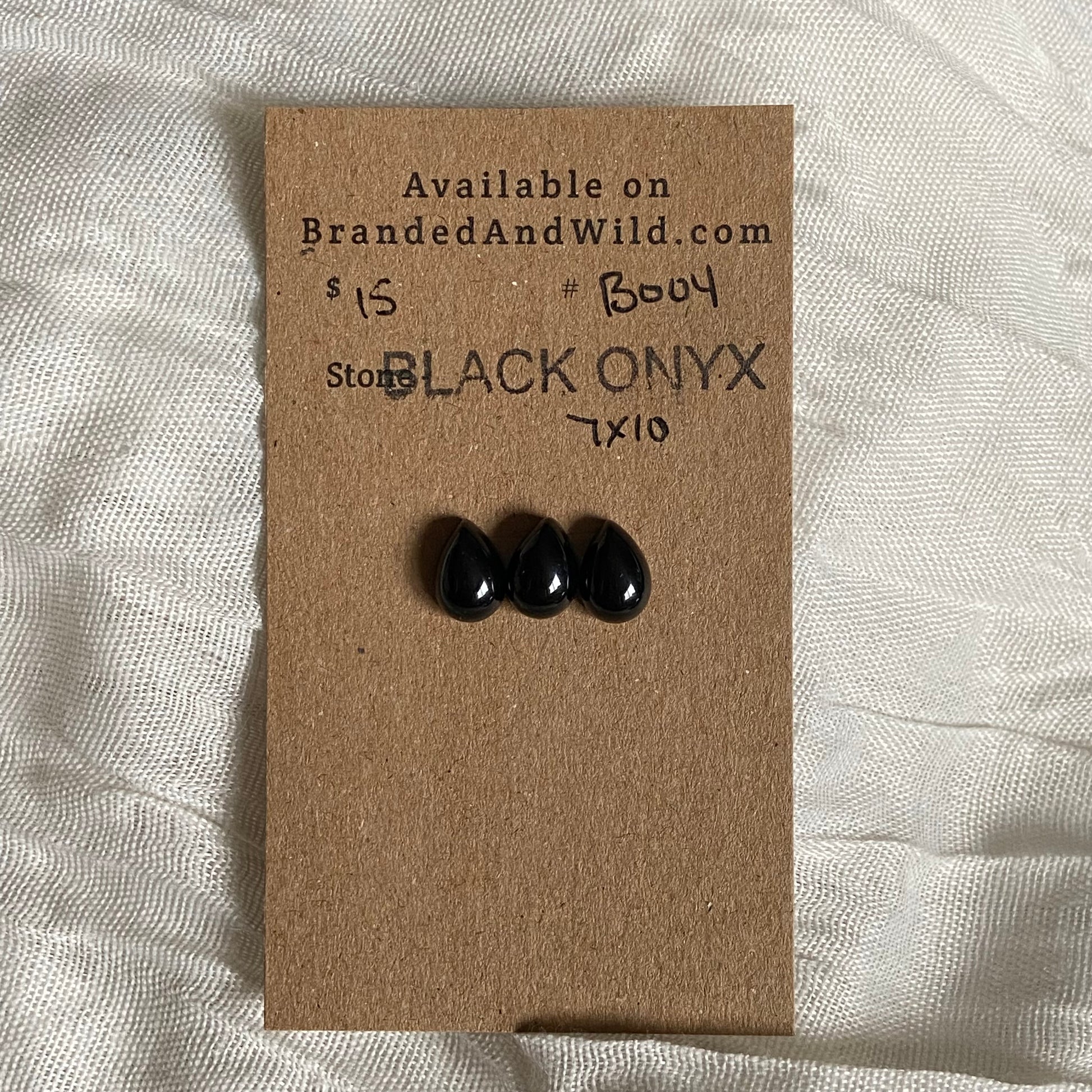 Black Onyx - Cabochon - B004 06D5C752-7386-41F2-A762-1CB05322F690 Brandedandwild.com