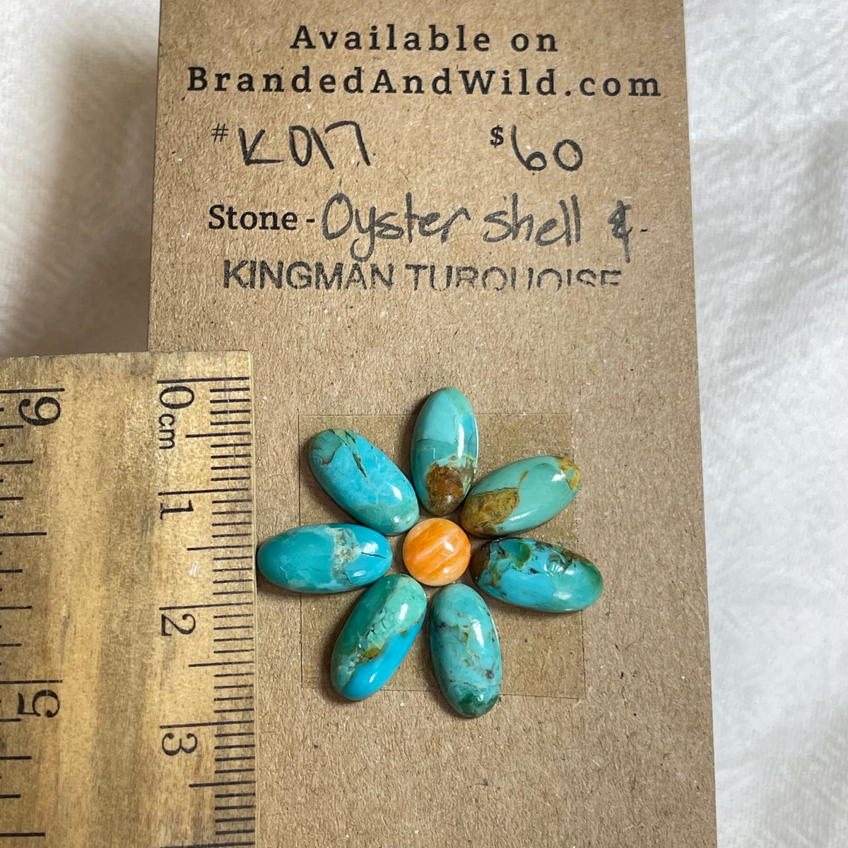 Kingman Turquoise / Oyster Shell Cabochon - KO17