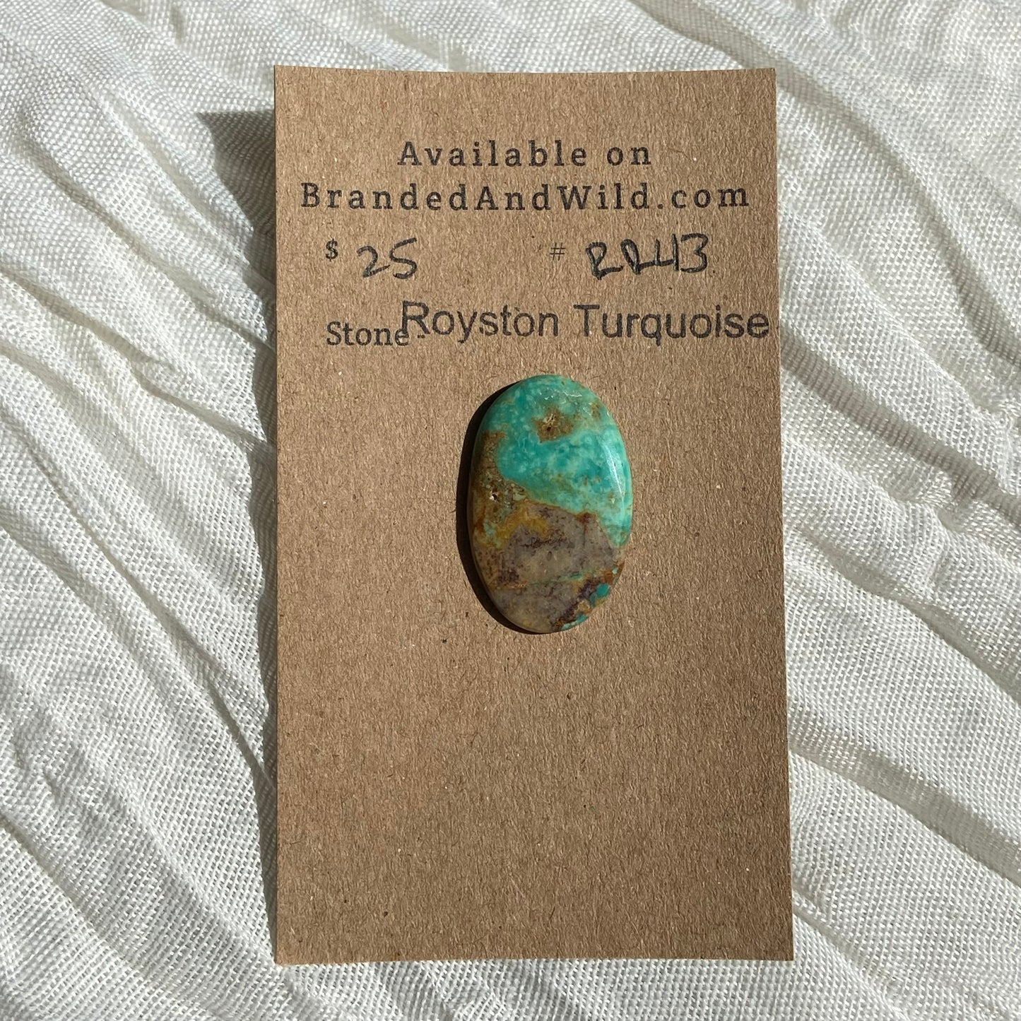 Royston Ribbon Turquoise Cabochon RR47 071B5F0A-52E3-4CE0-8850-DCC2D6D711C1 Brandedandwild.com