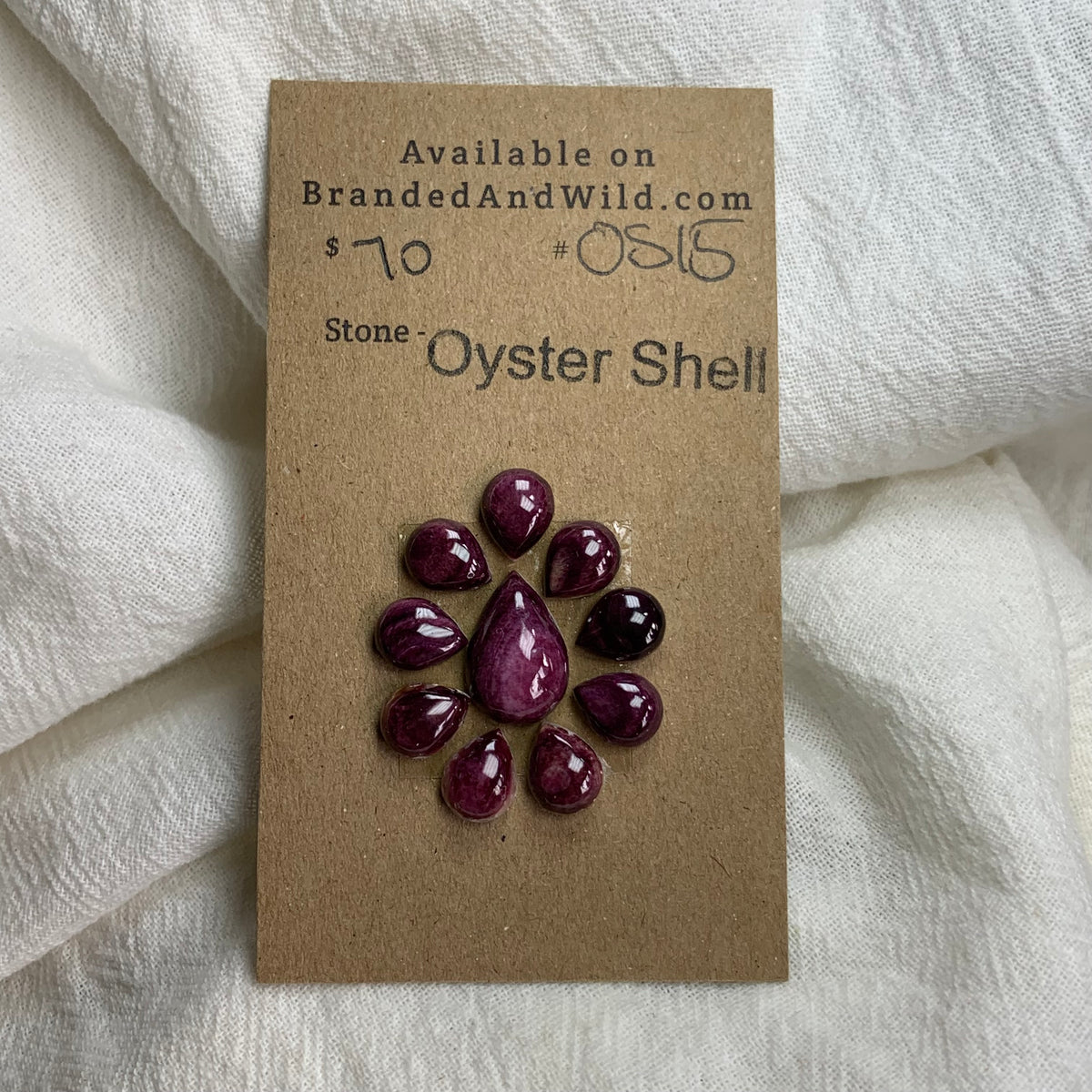 Oyster Shell Cabochon - OS15 075C9093-1613-4967-8464-BA3FAEB935BA Brandedandwild.com