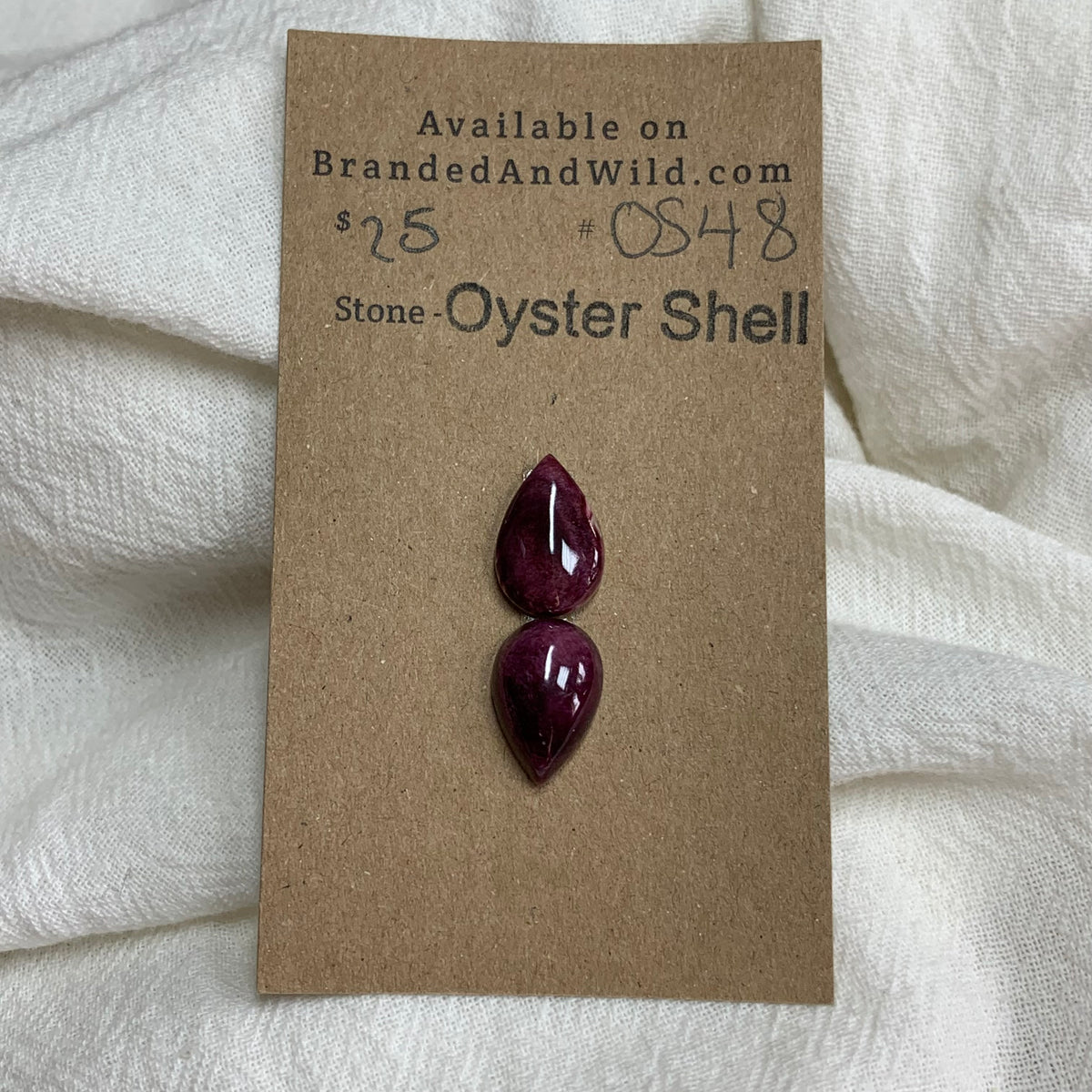 Oyster Shell Cabochon - OS48 07614FD3-6E4F-4210-BFE5-9EED70AD6023 Brandedandwild.com