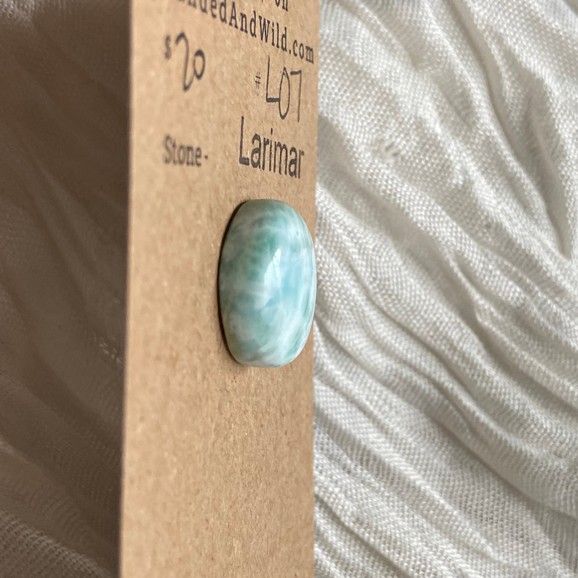 Larimar Cabochon - L07 0767AE42-B9C3-4C27-BBF5-8EDC590E11EB Brandedandwild.com